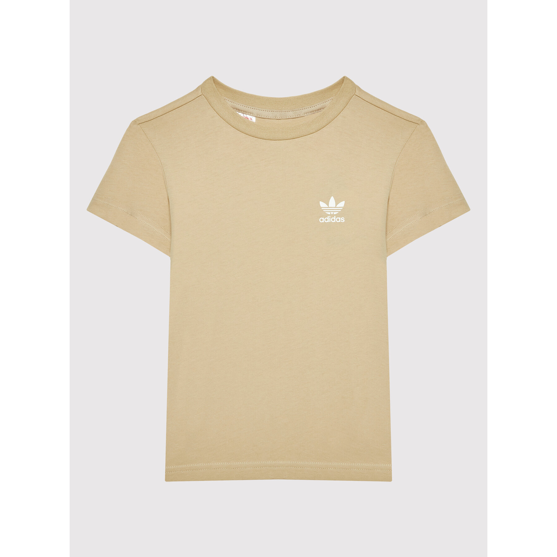 adidas T-Shirt HK7437 Beżowy Regular Fit
