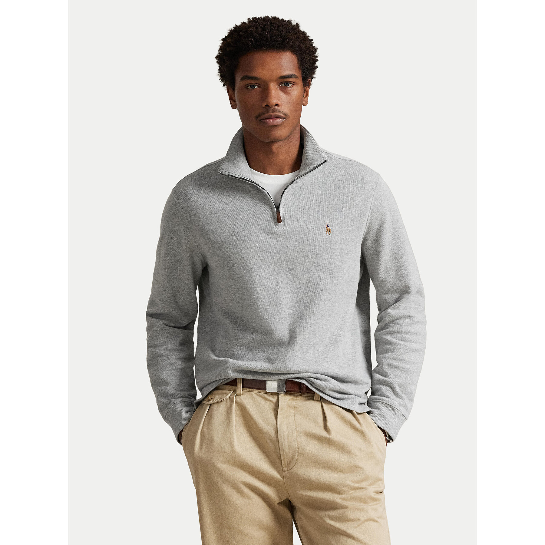 Polo Ralph Lauren Sweter 710P07411003 Szary Regular Fit