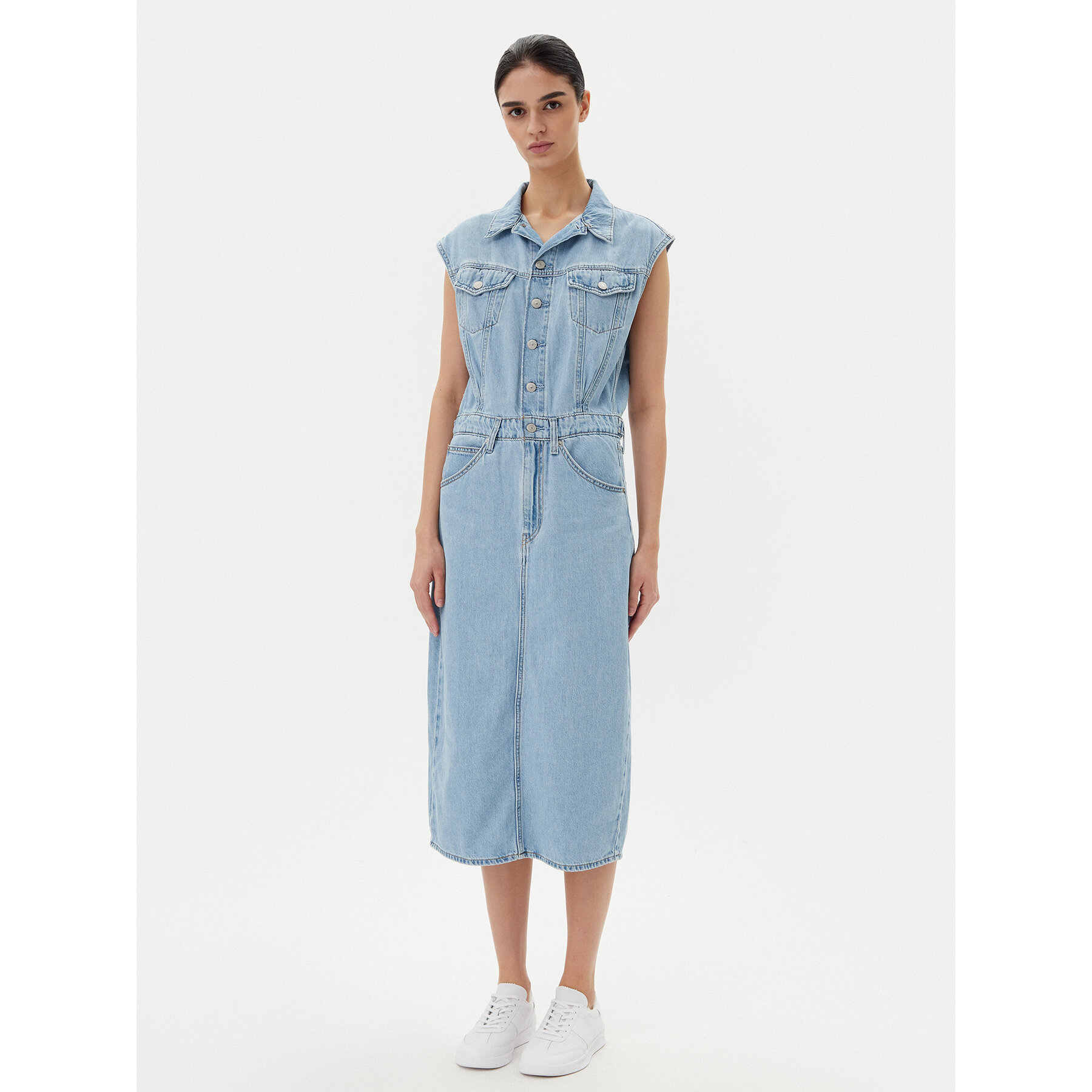 Levi's® Sukienka jeansowa Iconic 001WF-0002 Niebieski Standard Fit