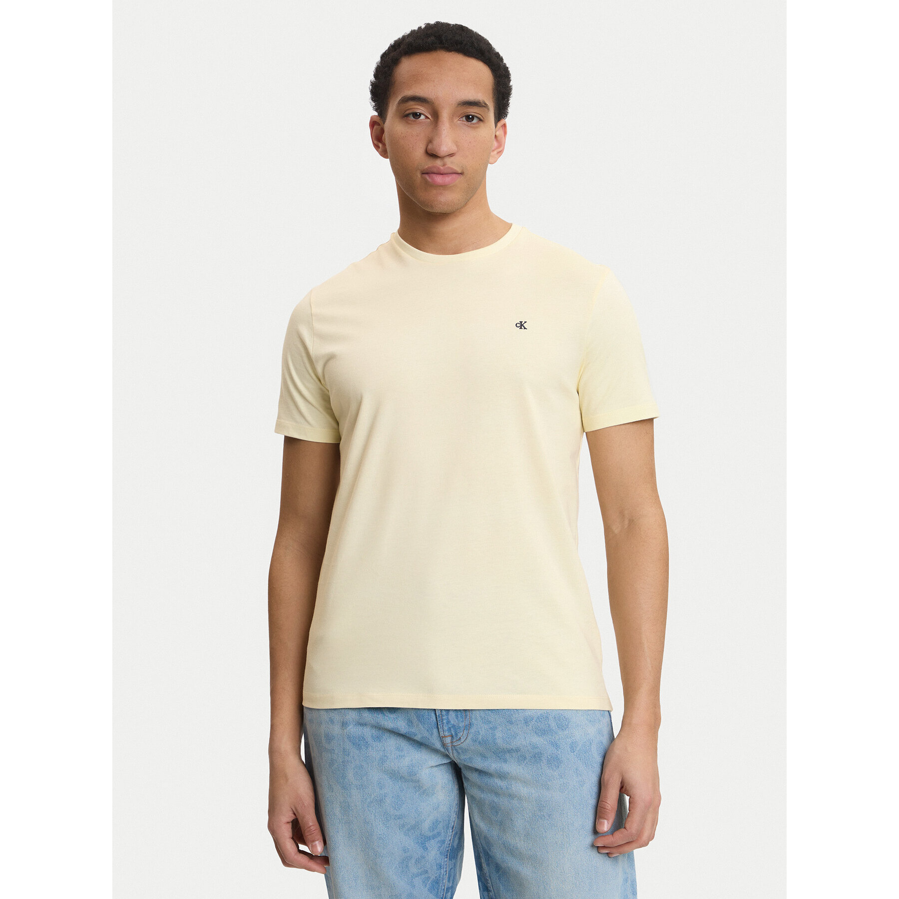 Calvin Klein Jeans T-Shirt Classic Monogram LV04RD254G Écru Regular Fit