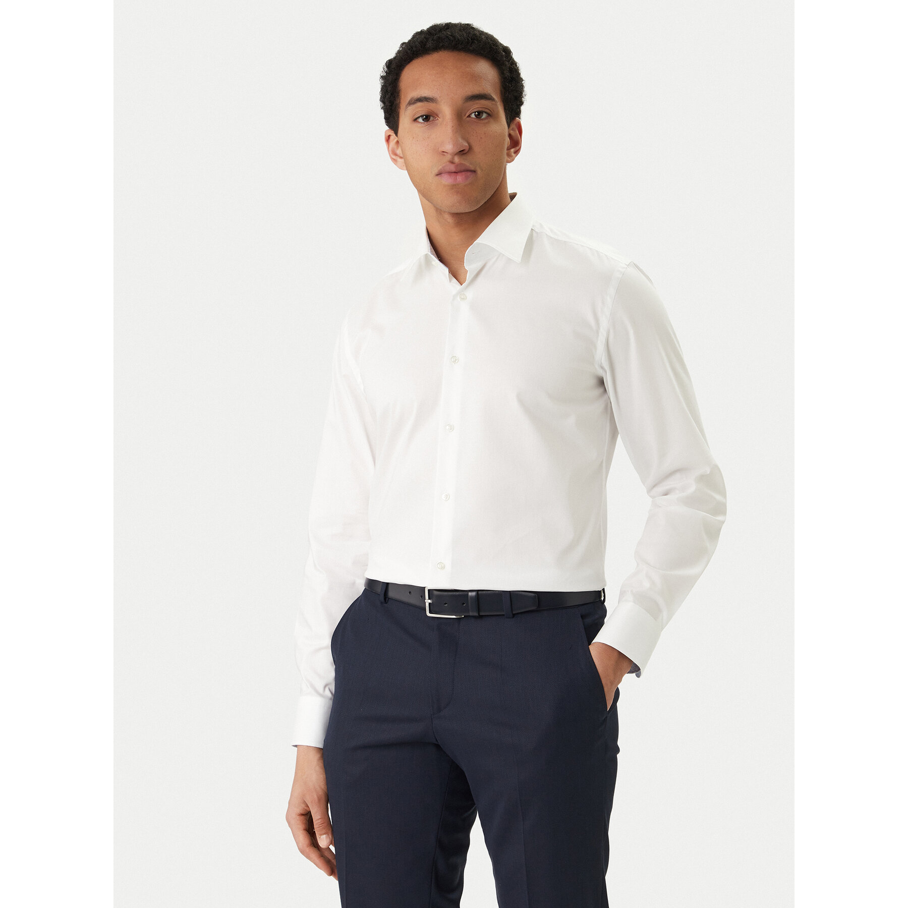 BOSS Koszula H-Hank 50560704 Biały Slim Fit