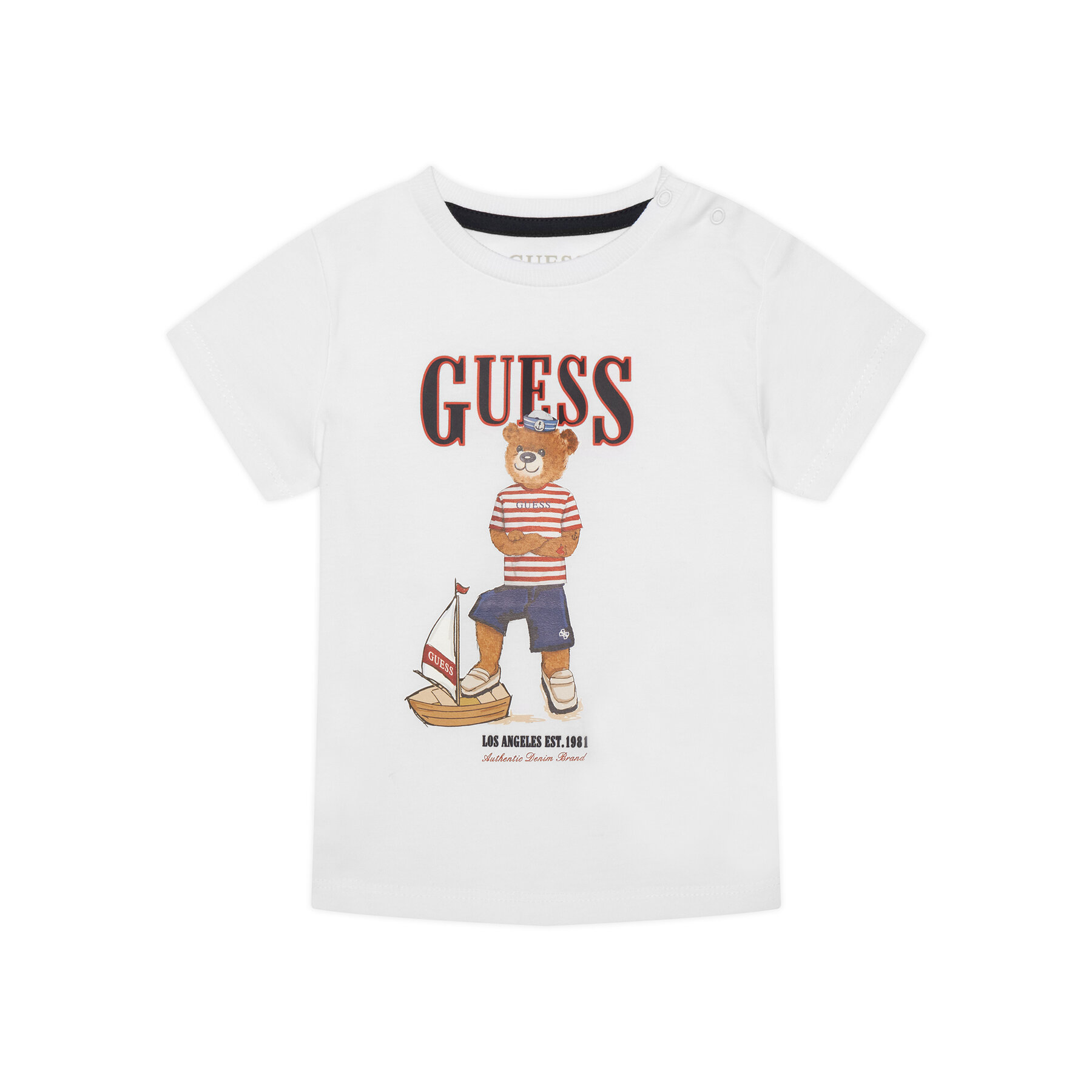 Guess T-Shirt N6GI04 K8HM4 Biały Regular Fit