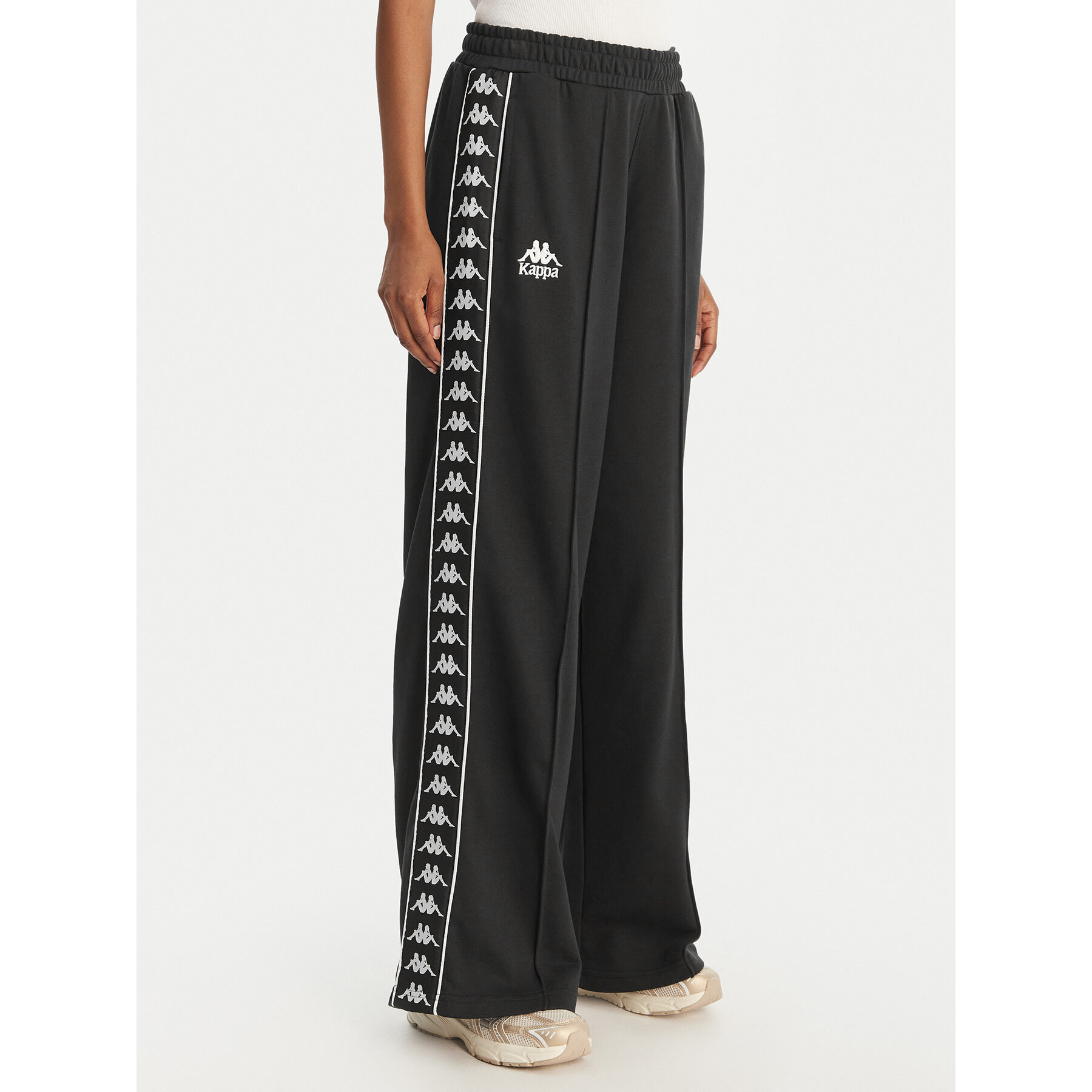 Kappa Spodnie dresowe Banda Malorie 37256WW Czarny Regular Fit