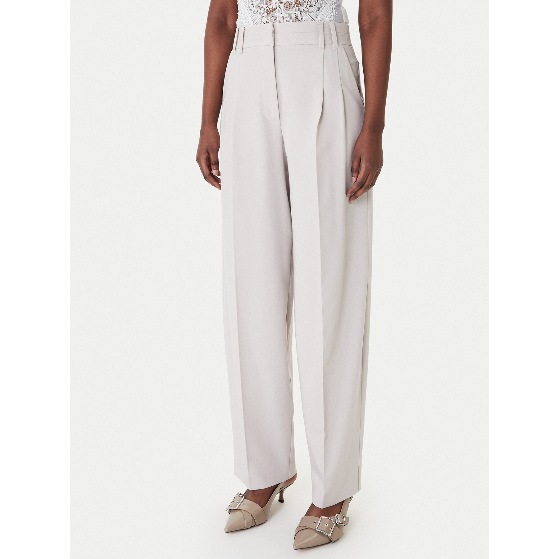 Patrizia Pepe Spodnie materiałowe 8P0794/A498-S748 Szary Regular Fit