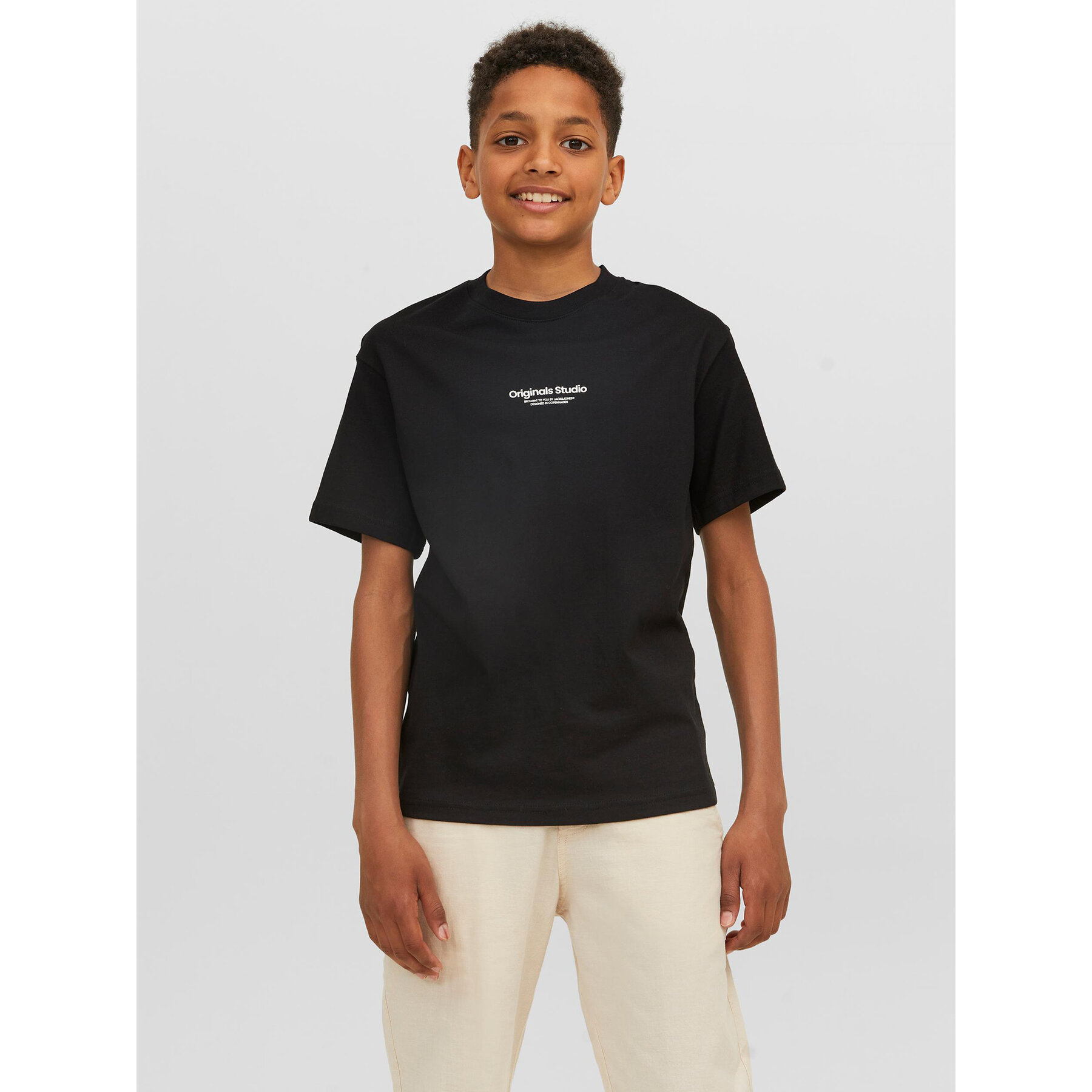Jack & Jones Junior T-Shirt Vesterbro 12242827 Czarny Loose Fit