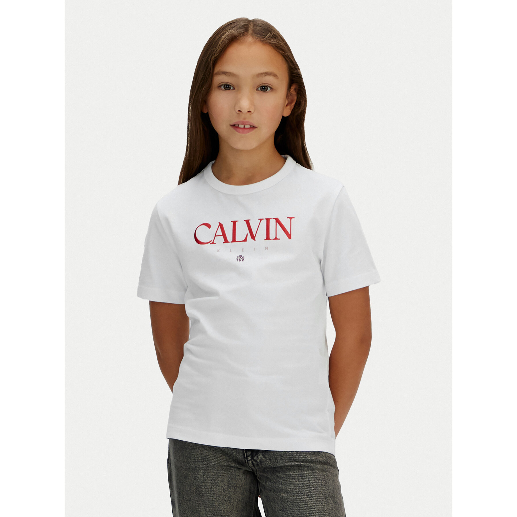Calvin Klein Jeans T-Shirt IG0IG03060 Biały Regular Fit