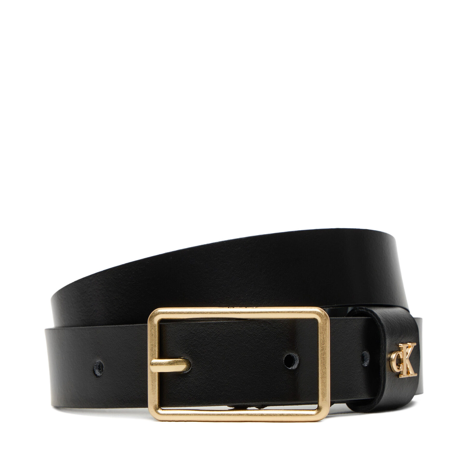 Calvin Klein Pasek Damski Square Buckle Ck Loop 25Mm LV04F7050G Czarny