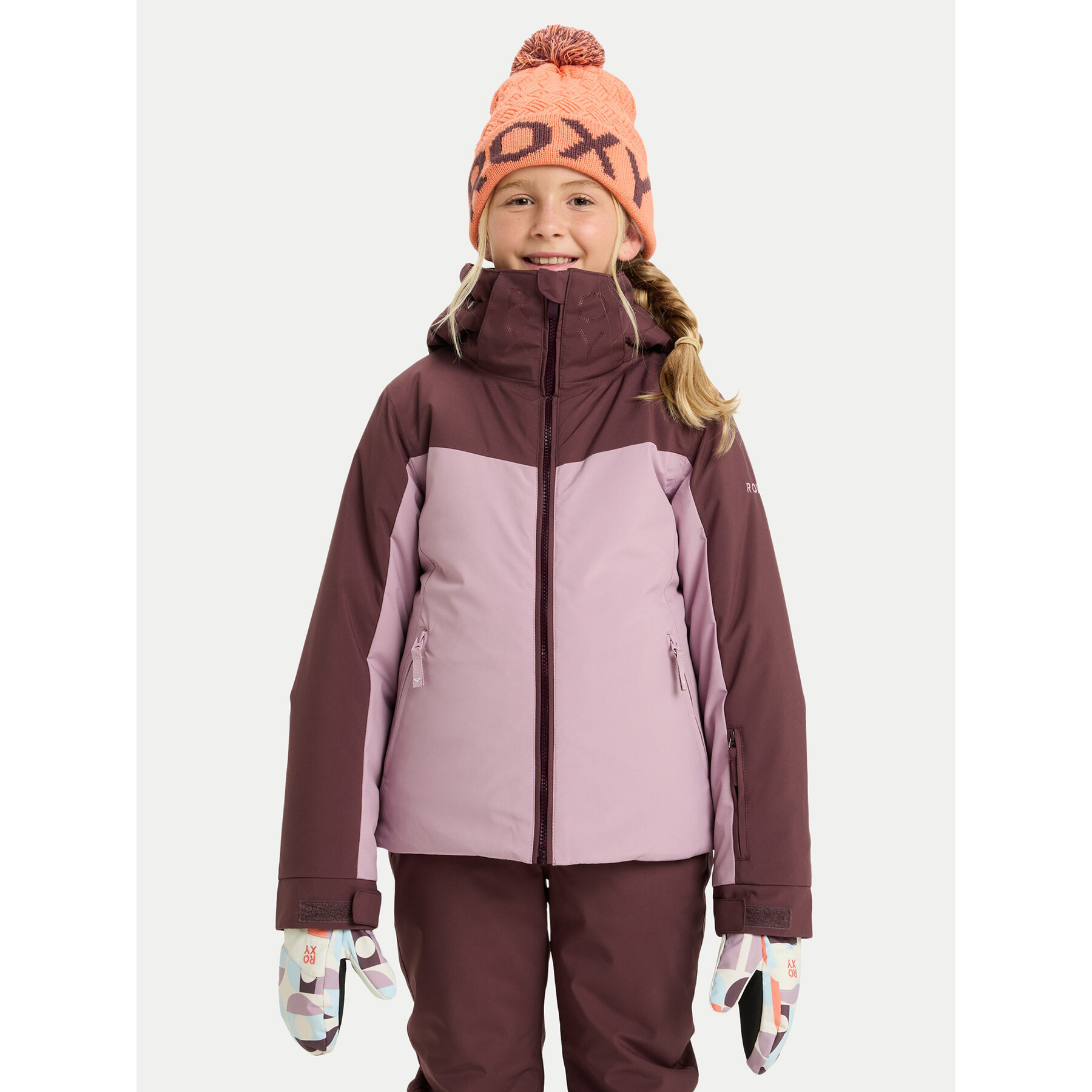 Roxy Kurtka snowboardowa Free Jet Block ERGTJ03197 Różowy Slim Fit