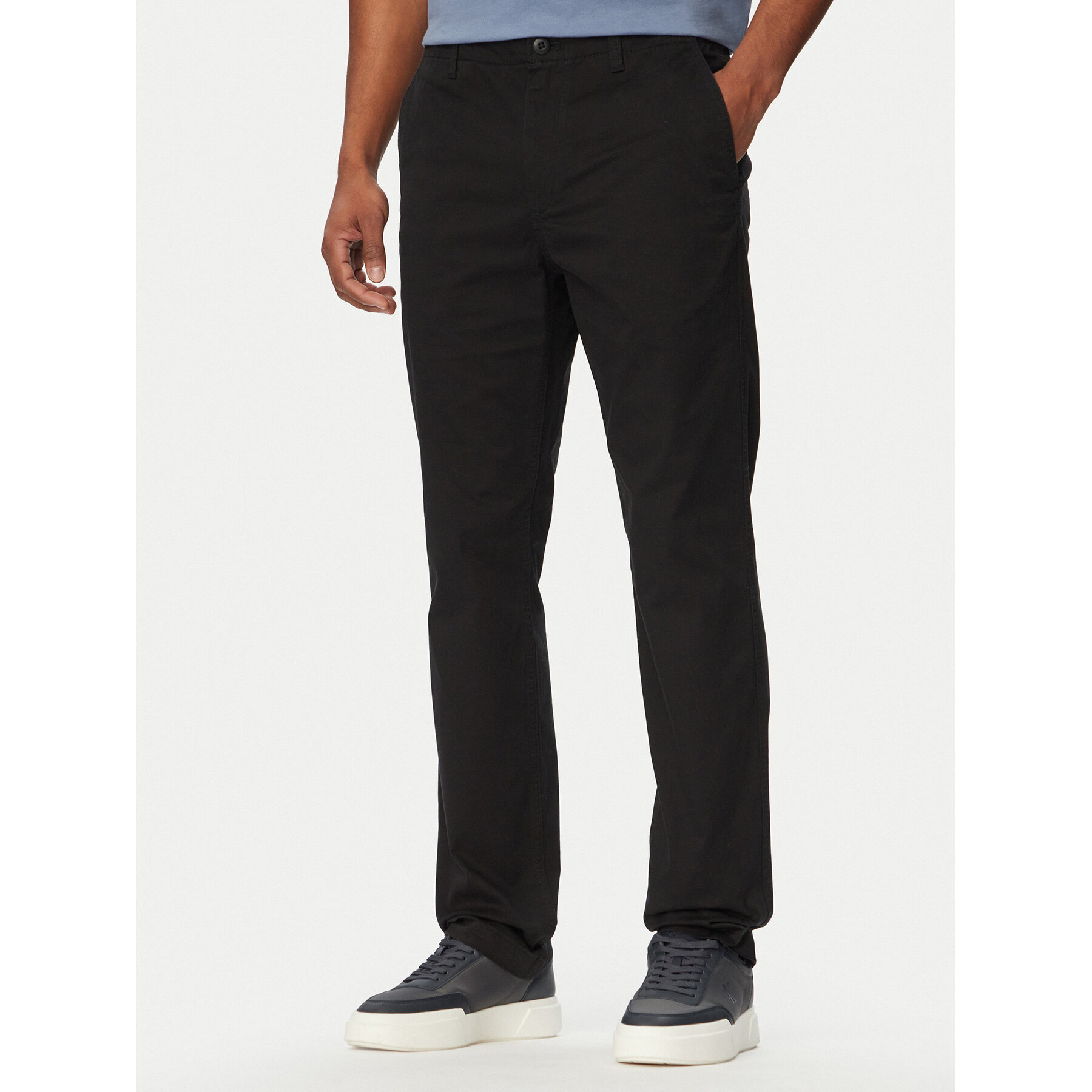 Calvin Klein Jeans Chinosy LV04RF618G Czarny Slim Fit