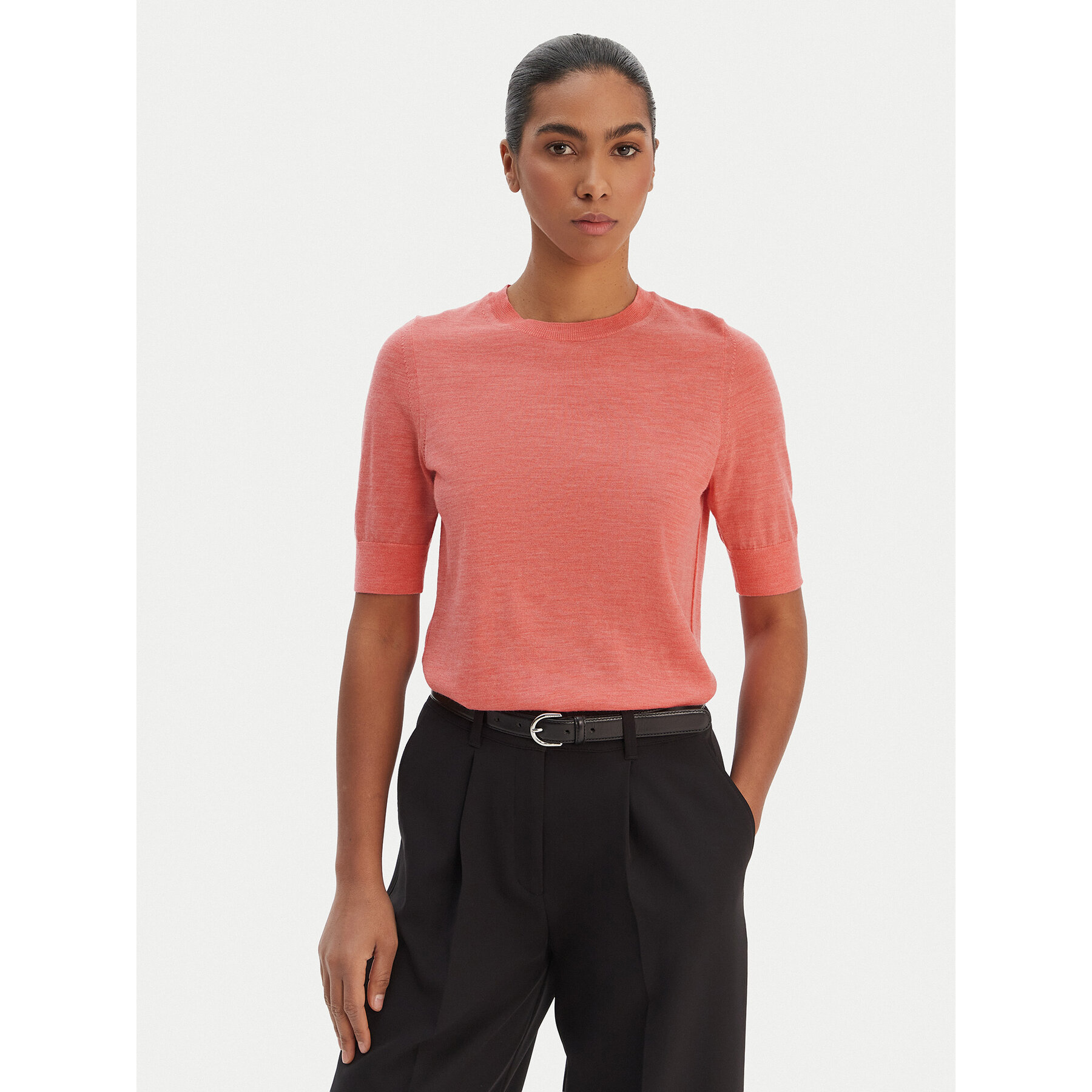 BOSS Sweter Farbella 50544996 Różowy Slim Fit