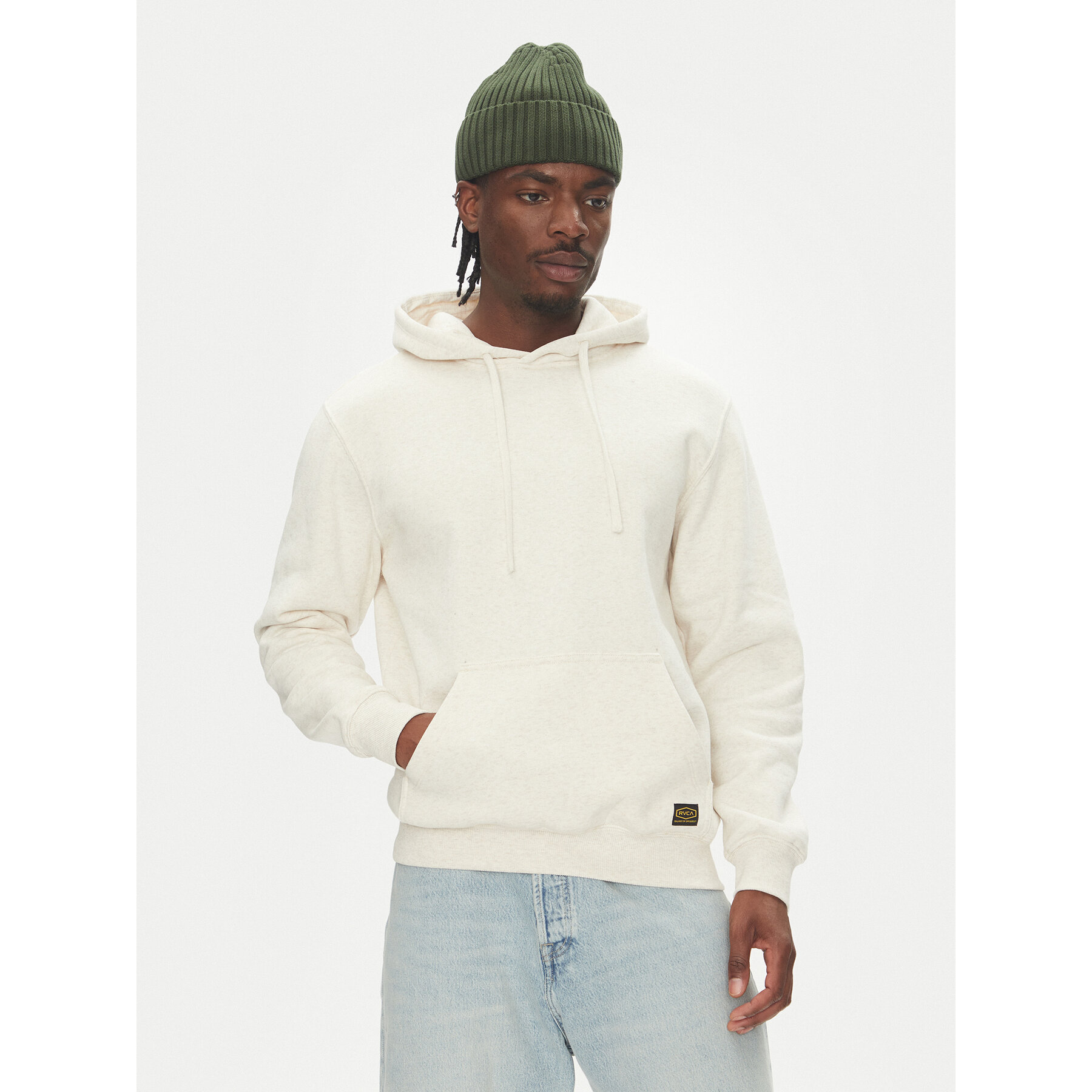RVCA Bluza AVYFT00346 Beżowy Regular Fit