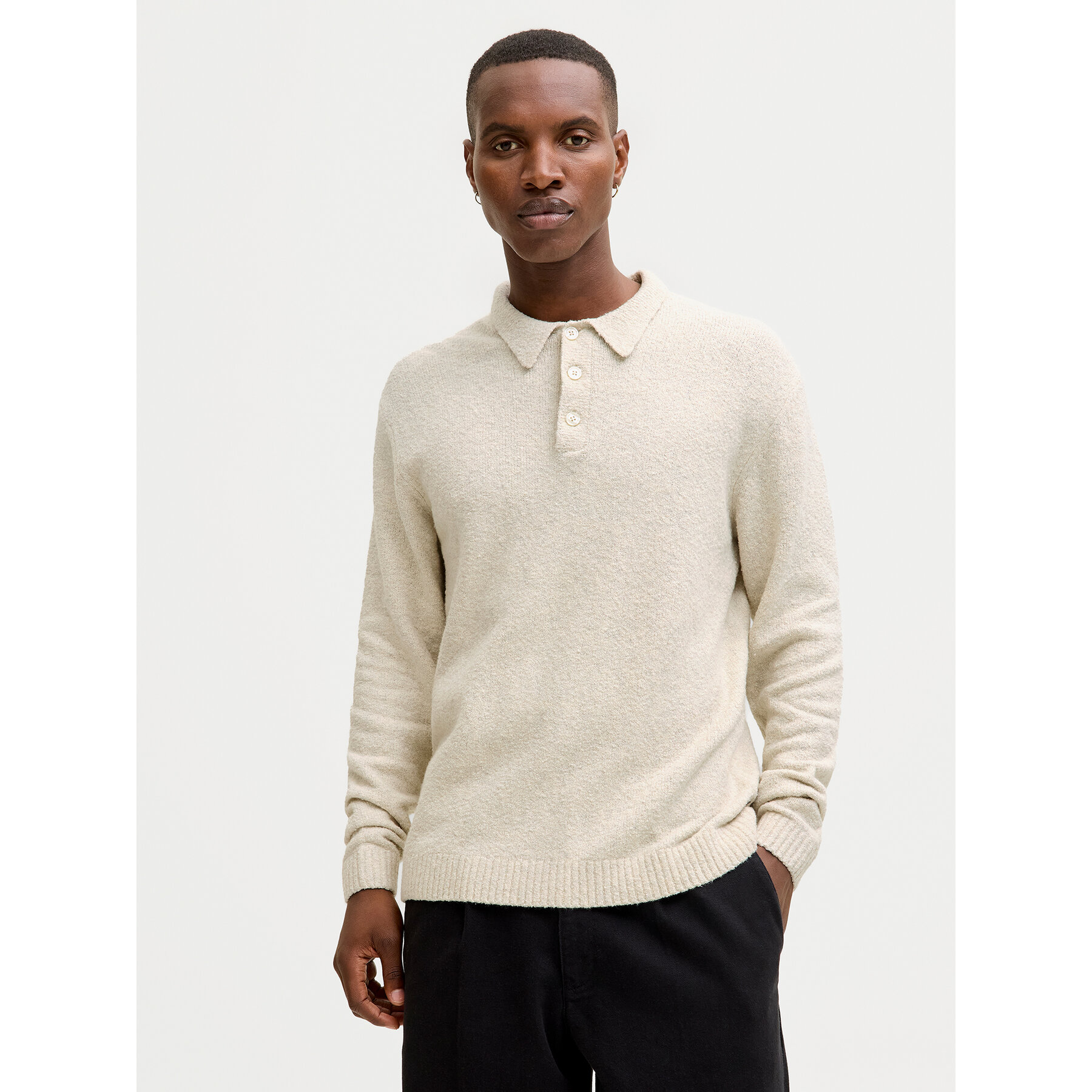 Jack & Jones Sweter Maverick 12286144 Beżowy Regular Fit