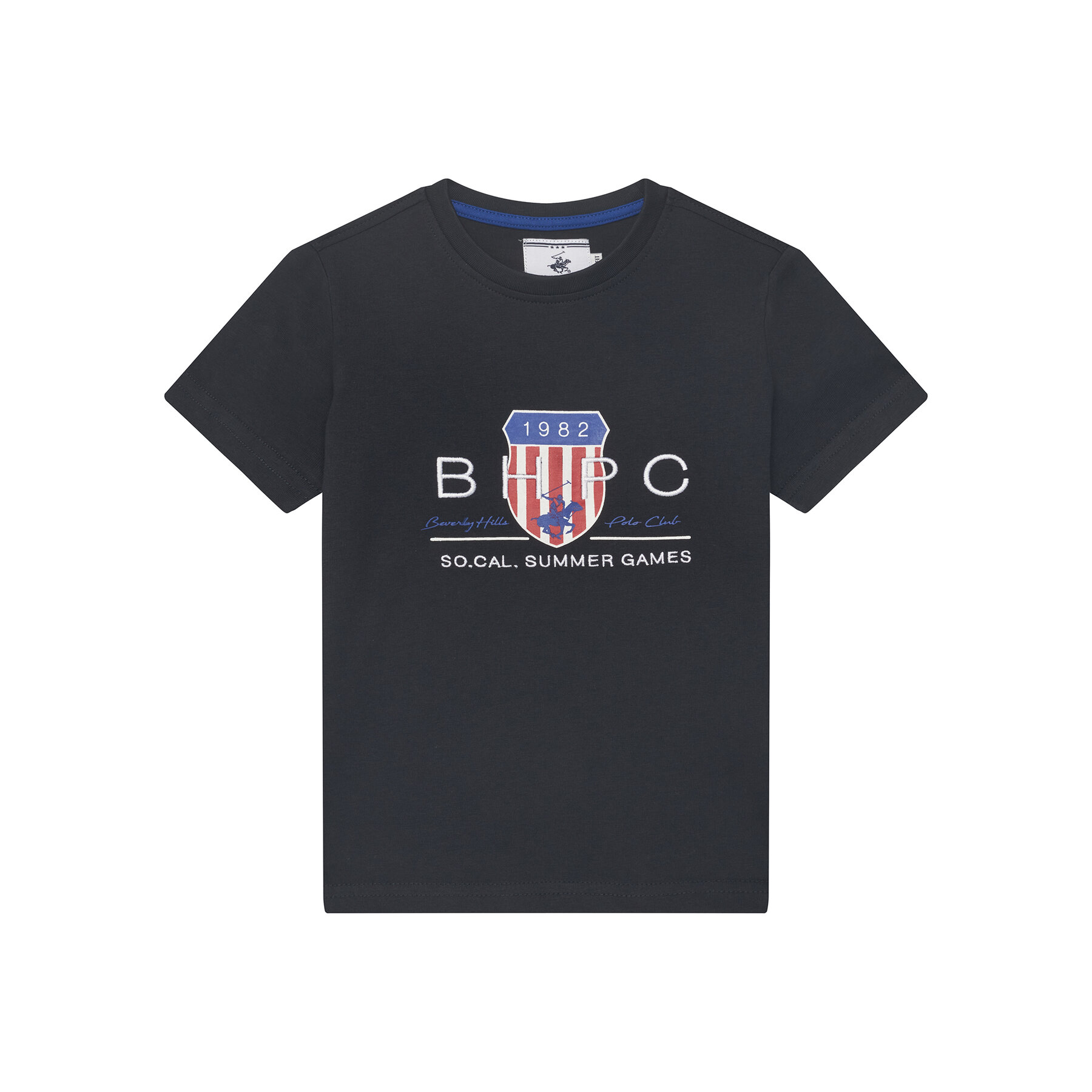 Beverly Hills Polo Club T-Shirt P-SS26B-TS414011 Granatowy Regular Fit