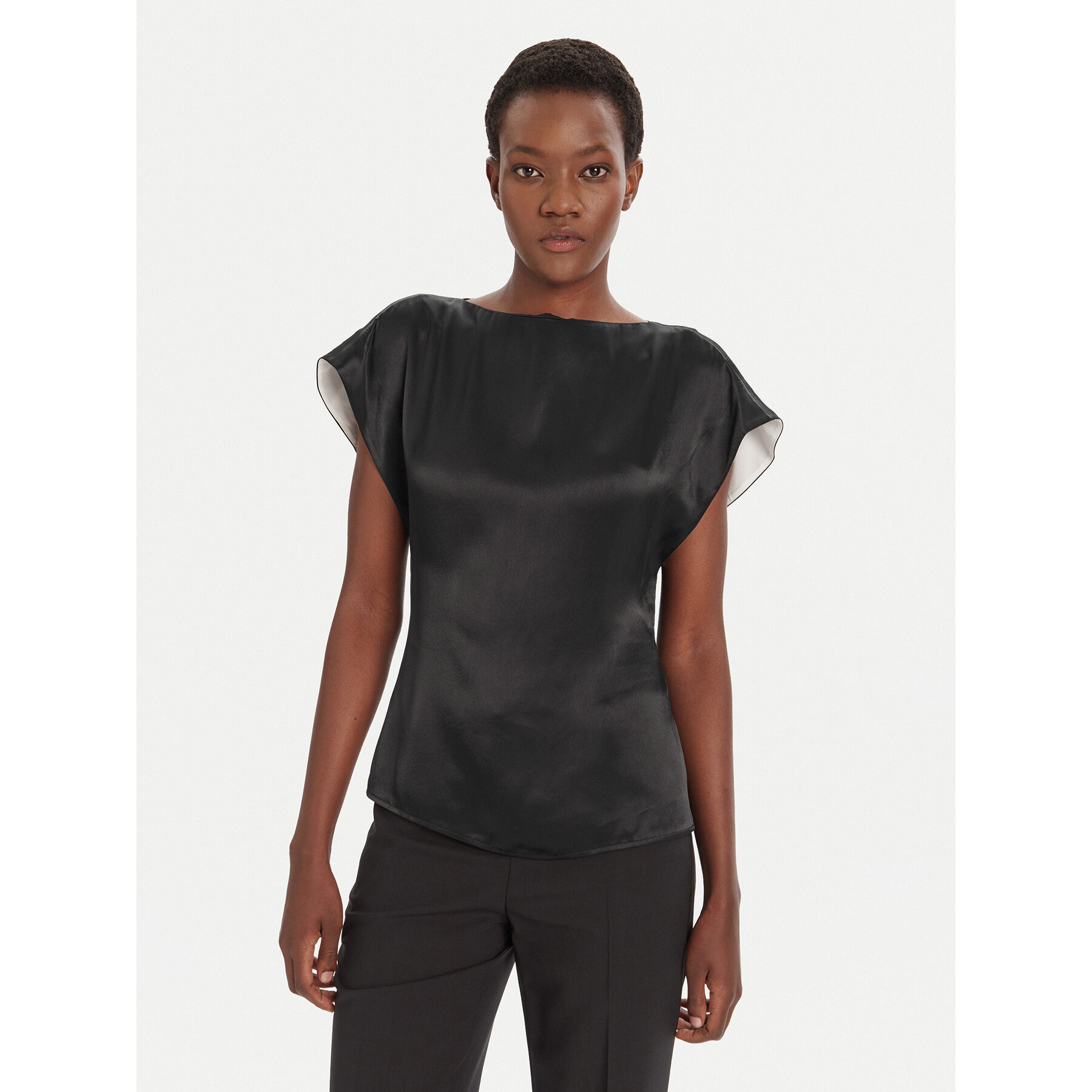 BOSS Bluzka Bavati 50541815 Czarny Slim Fit