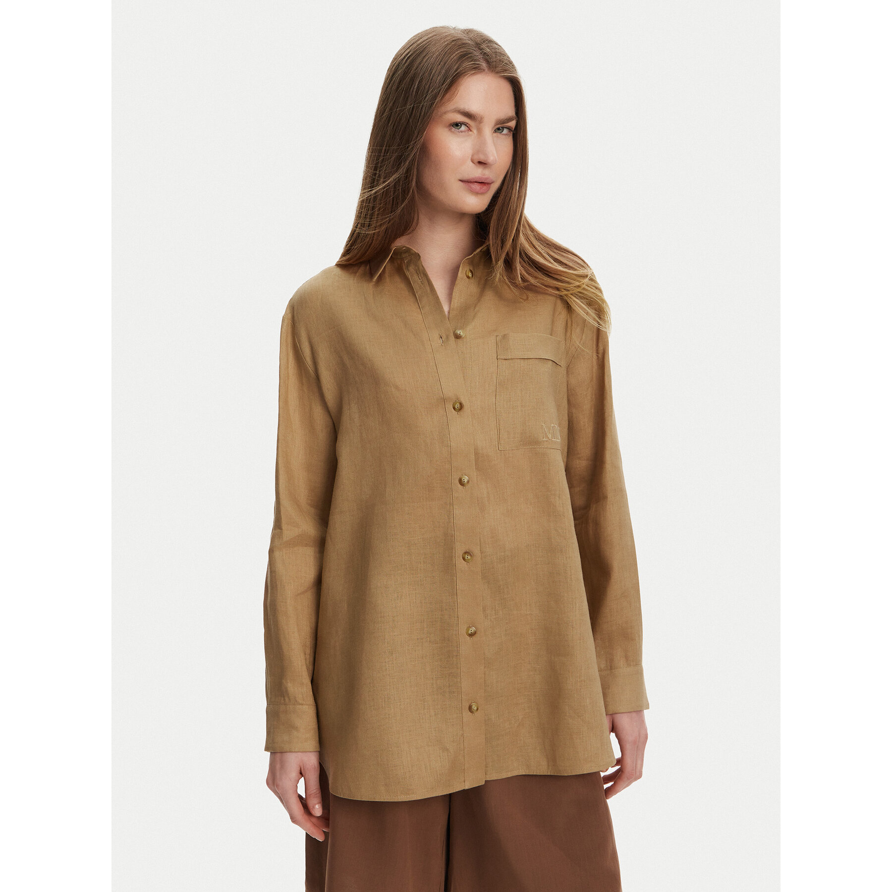 Max Mara Leisure Koszula Noel 2516111018 Brązowy Regular Fit