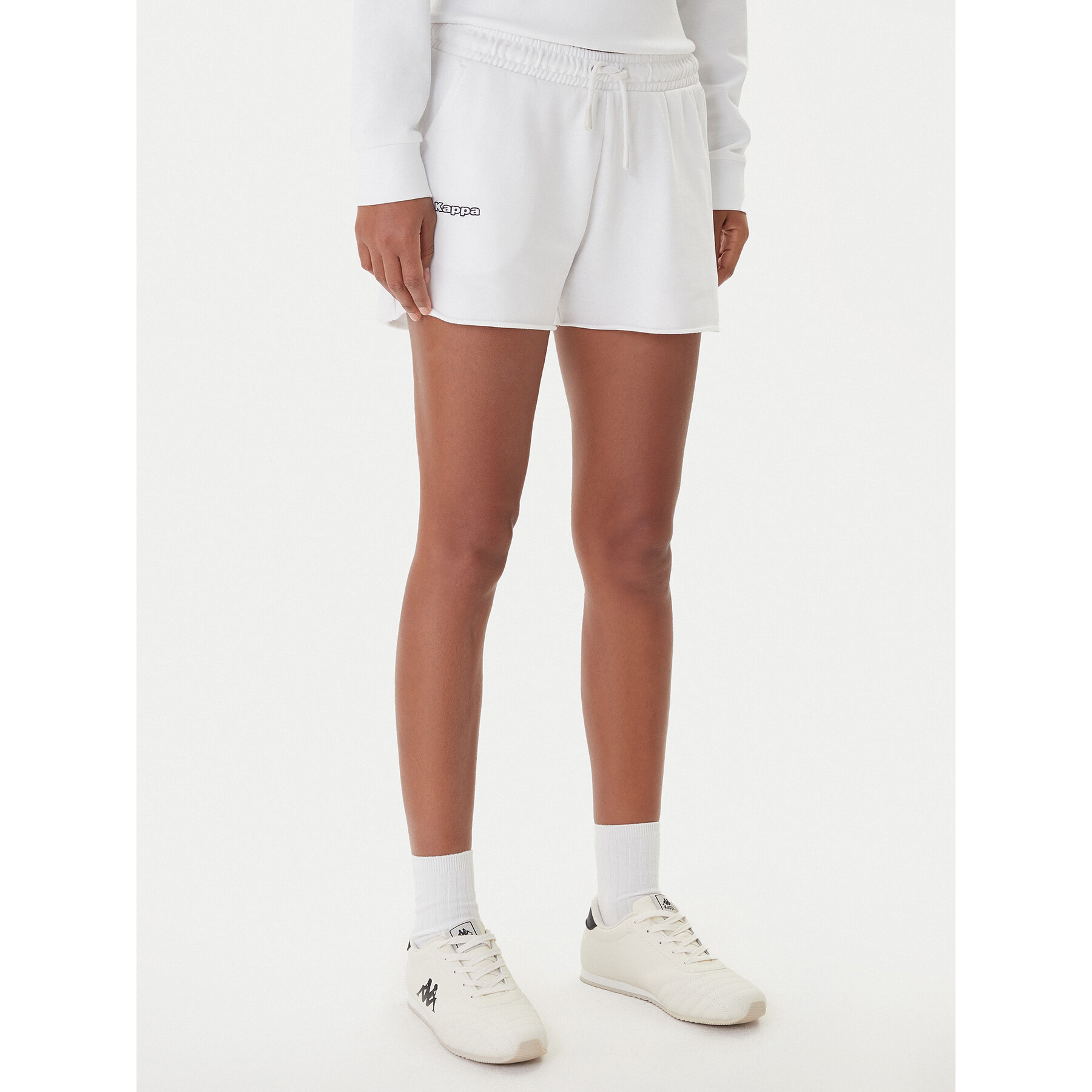 Kappa Szorty sportowe Fefra 351K2RW Biały Regular Fit