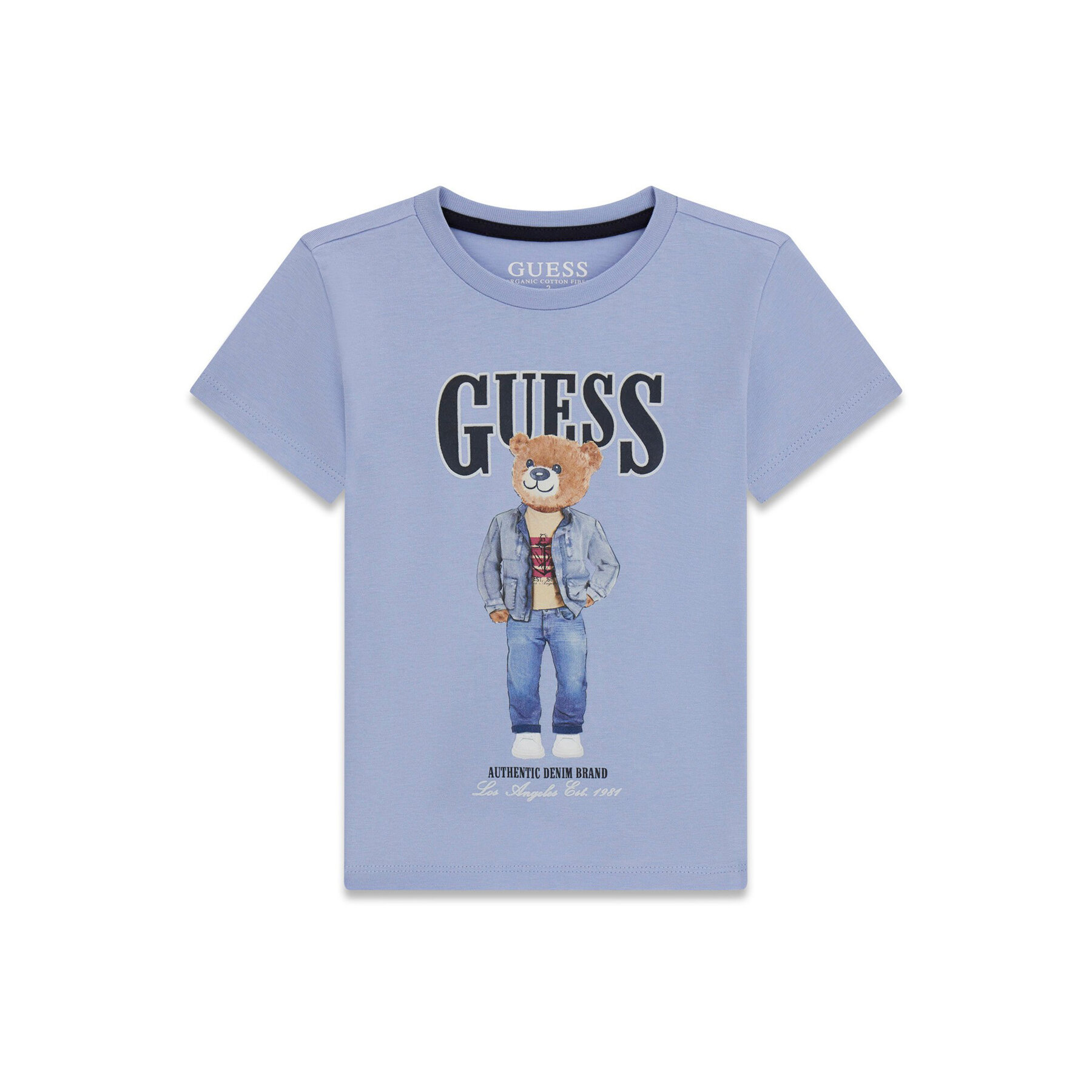 Guess T-Shirt N6RI05 K8HM4 Niebieski Regular Fit