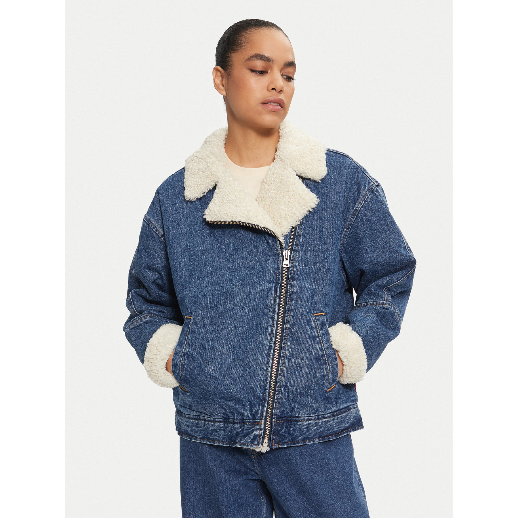 Levi's® Kurtka jeansowa Flight A9370-0001 Niebieski Relaxed Fit