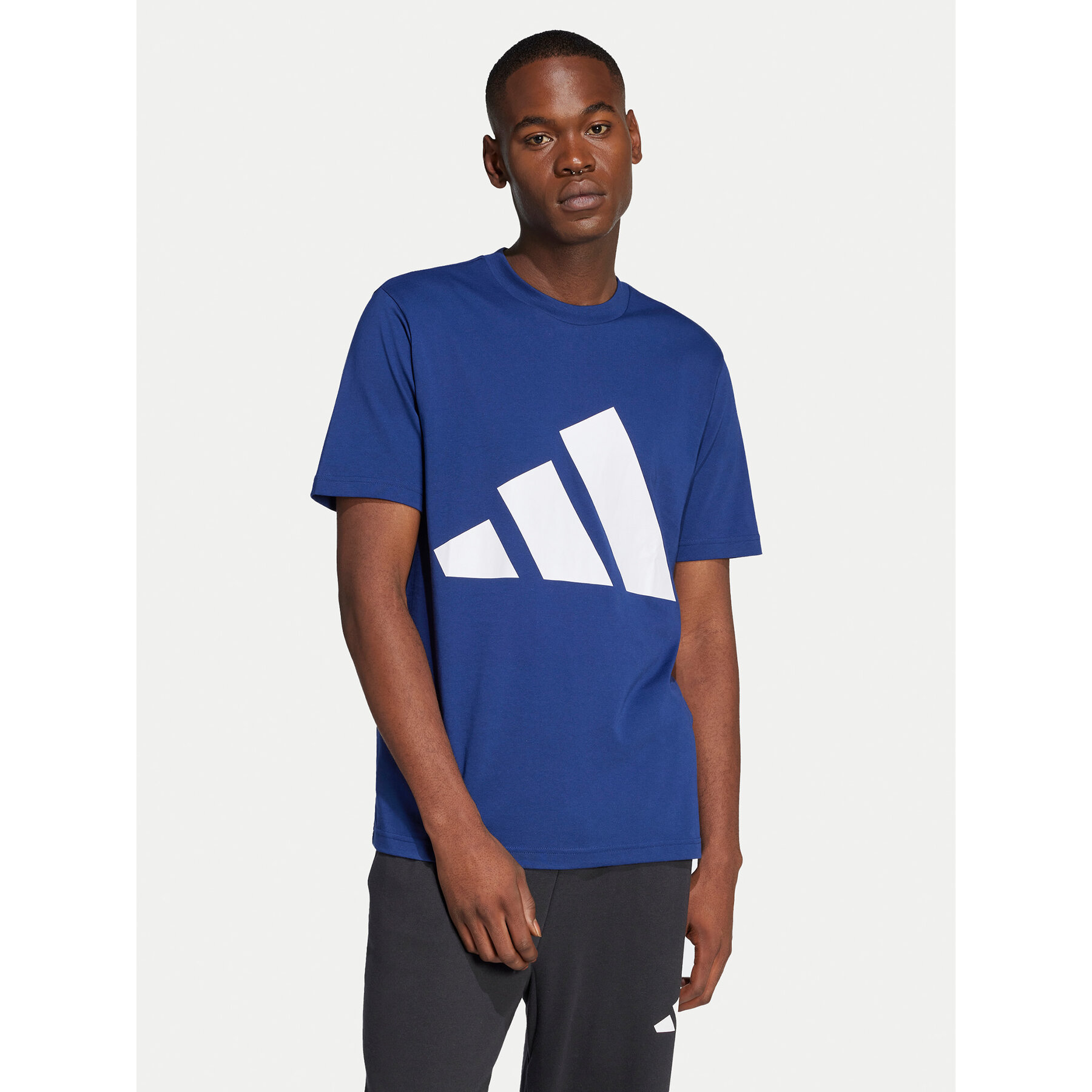 adidas T-Shirt Essentials Big Logo JE8940 Granatowy Regular Fit