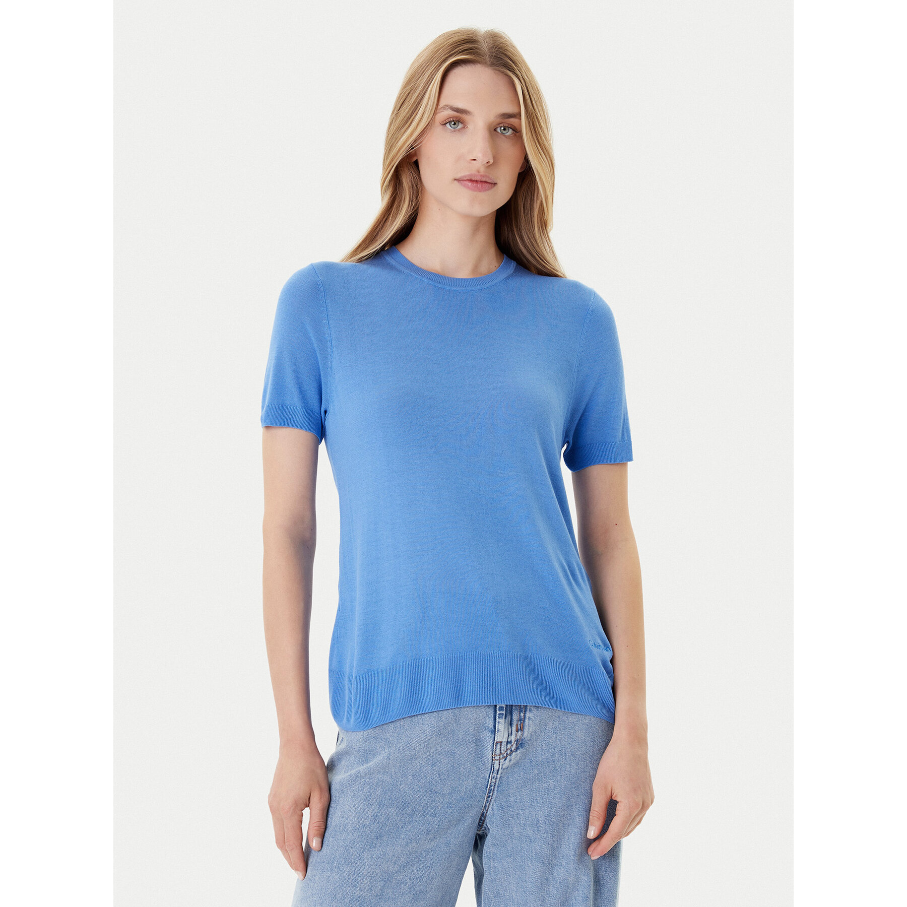 Calvin Klein Sweter LV044A307G Szary Regular Fit