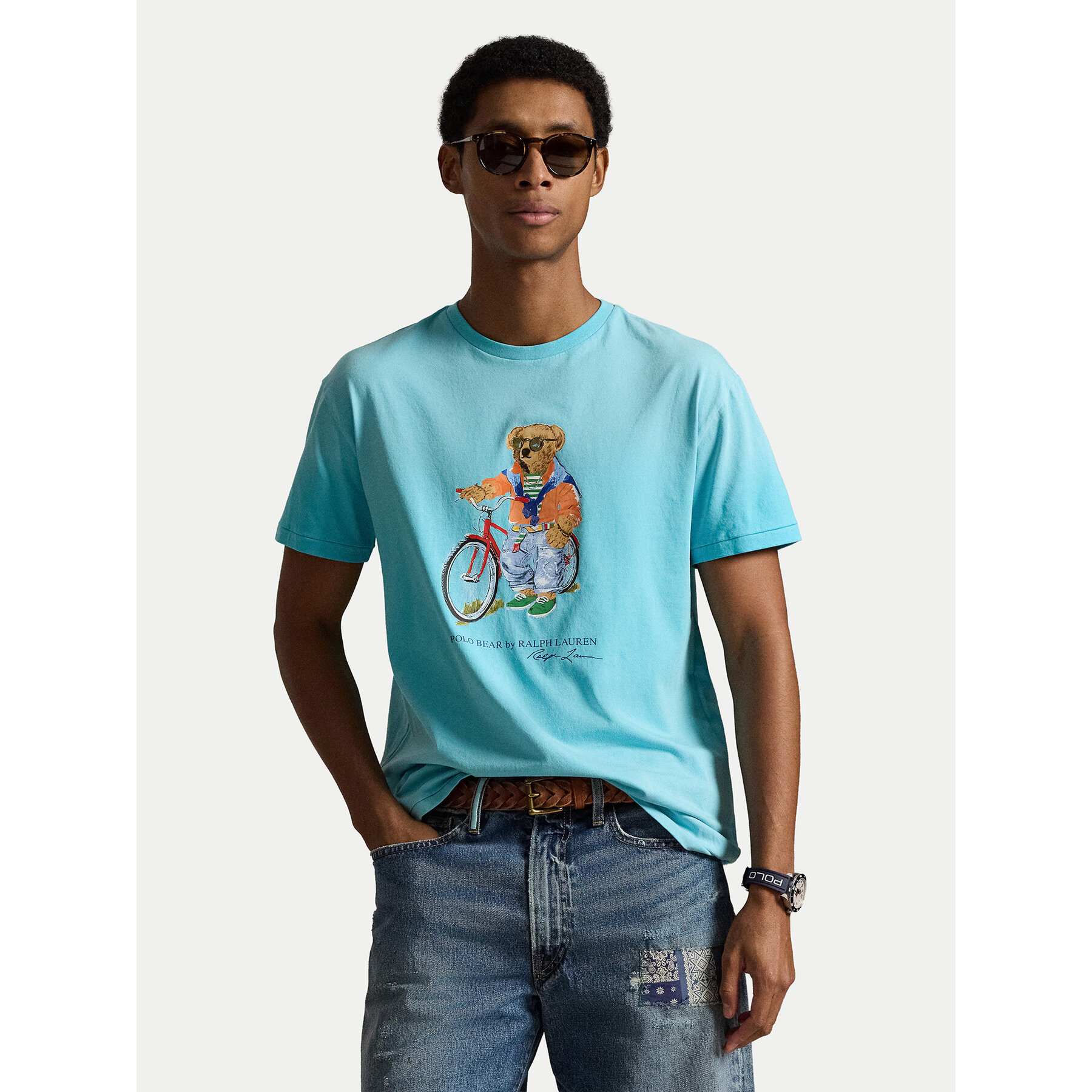 Polo Ralph Lauren T-Shirt 710B16613001 Niebieski Regular Fit