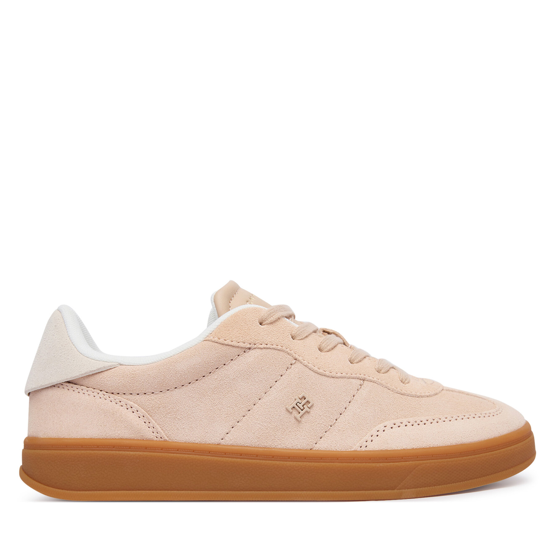Tommy Hilfiger Sneakersy Th Monogram Plaque Suede Trainers FW0FW09180 Różowy