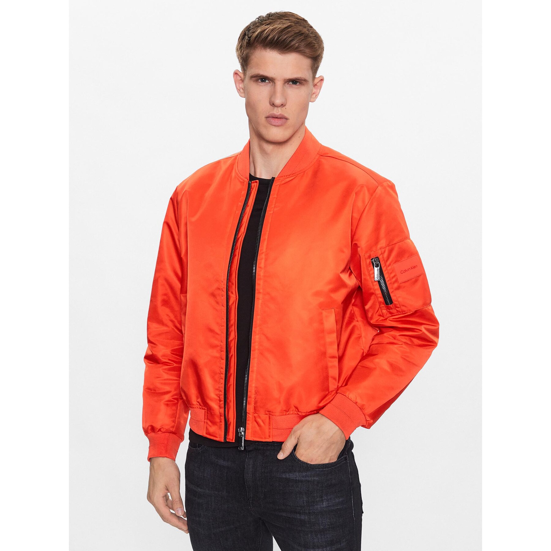 Calvin Klein Kurtka bomber Hero K10K109907 Pomarańczowy Regular Fit