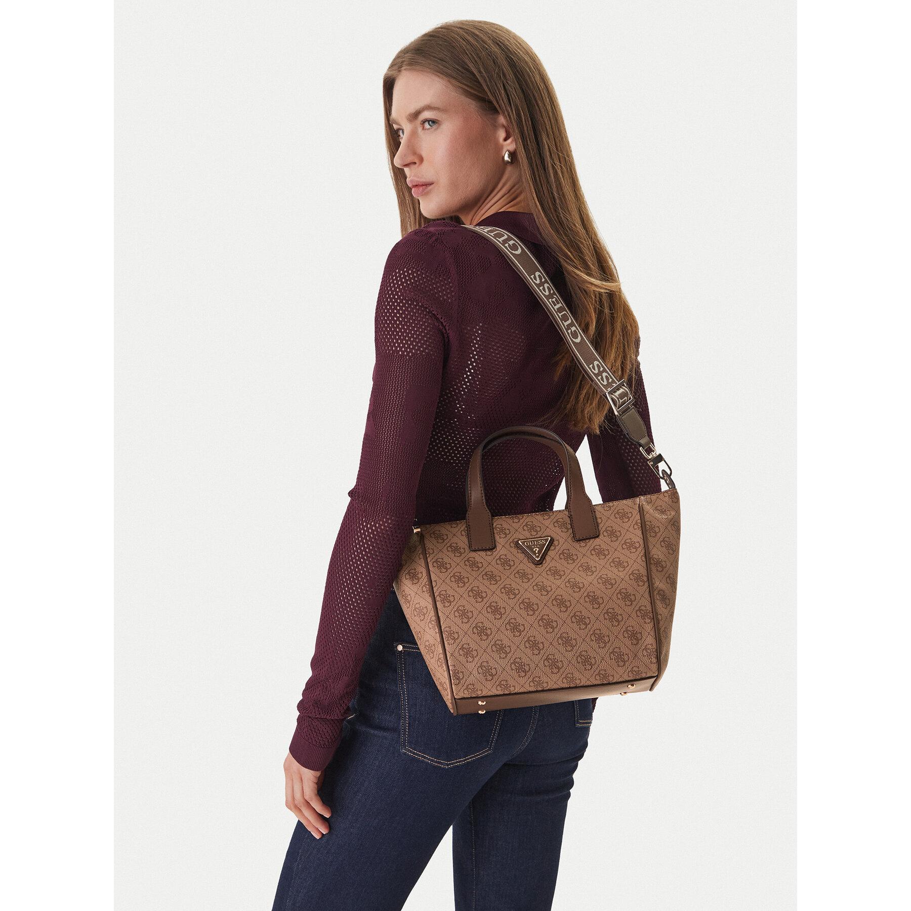 Guess Torebka Follie Travel TWLB96 76019 Beżowy