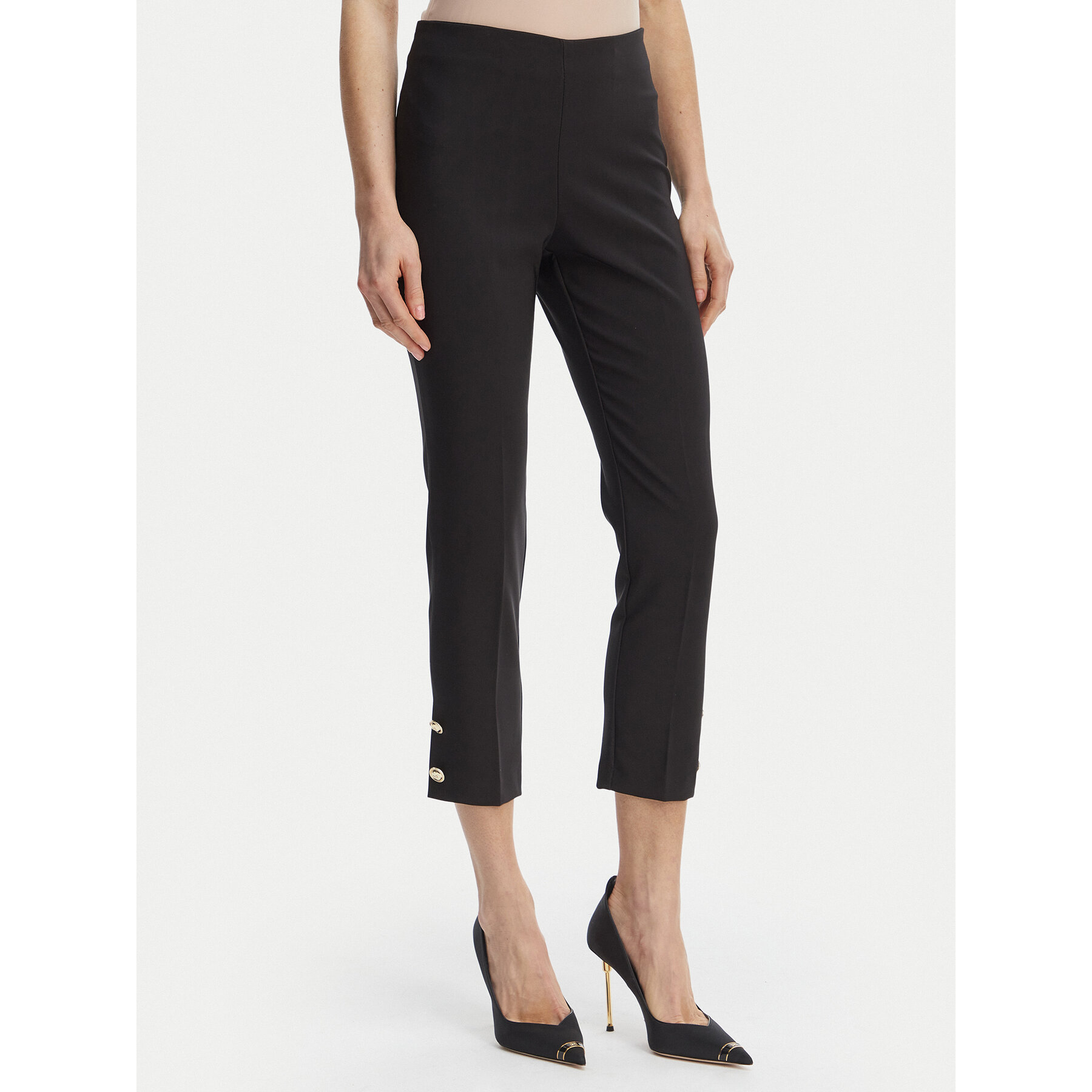 Rinascimento Spodnie materiałowe CFC0128641003 Czarny Slim Fit