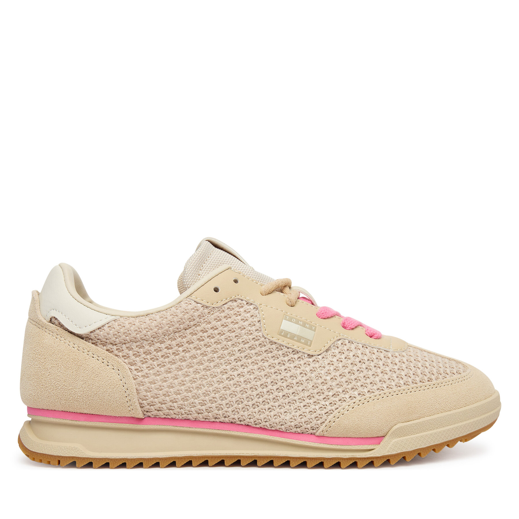 Tommy Jeans Sneakersy Tjw Low Profile Runner Knit EN0EN02992 Beżowy