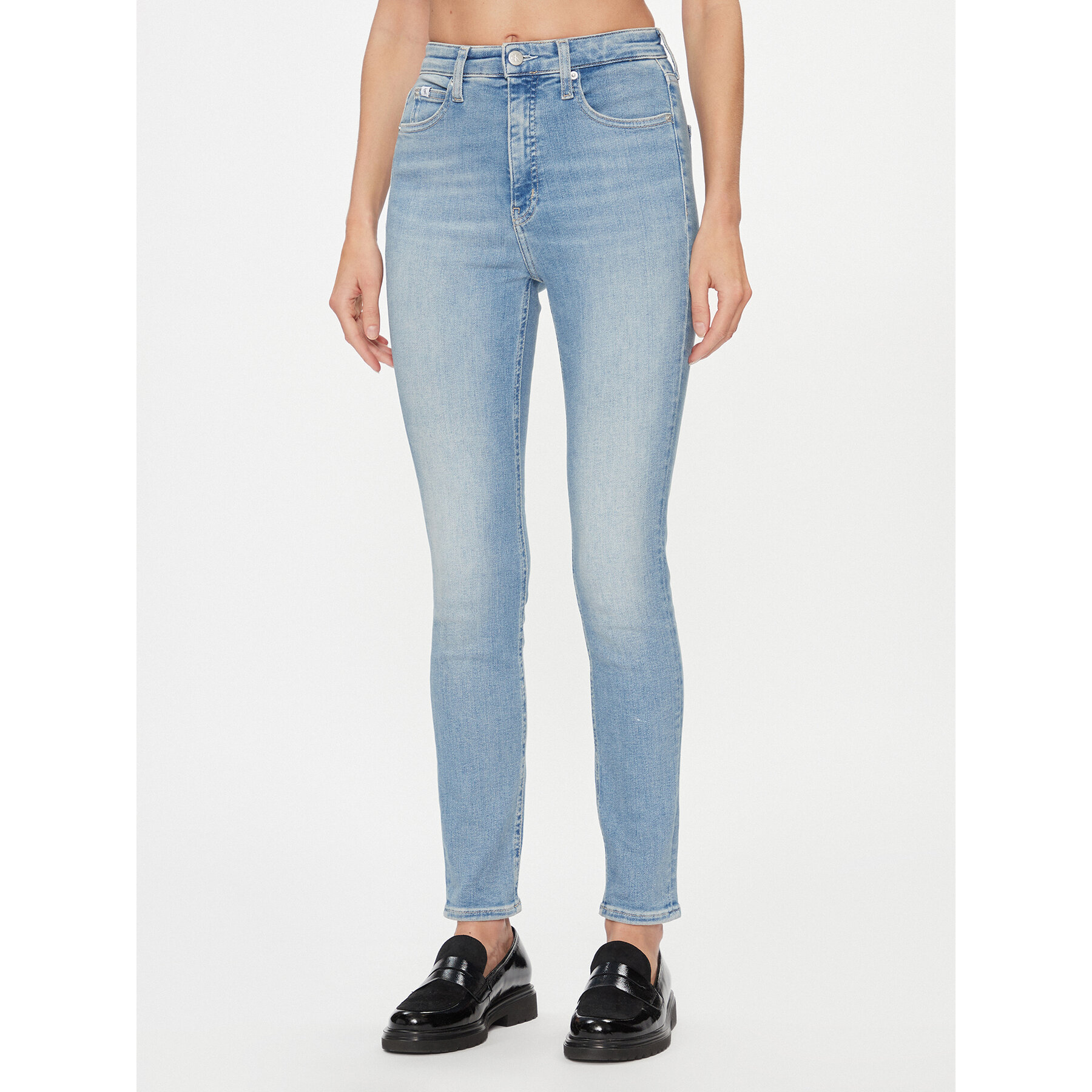 Calvin Klein Jeans Jeansy J20J222142 Niebieski Skinny Fit