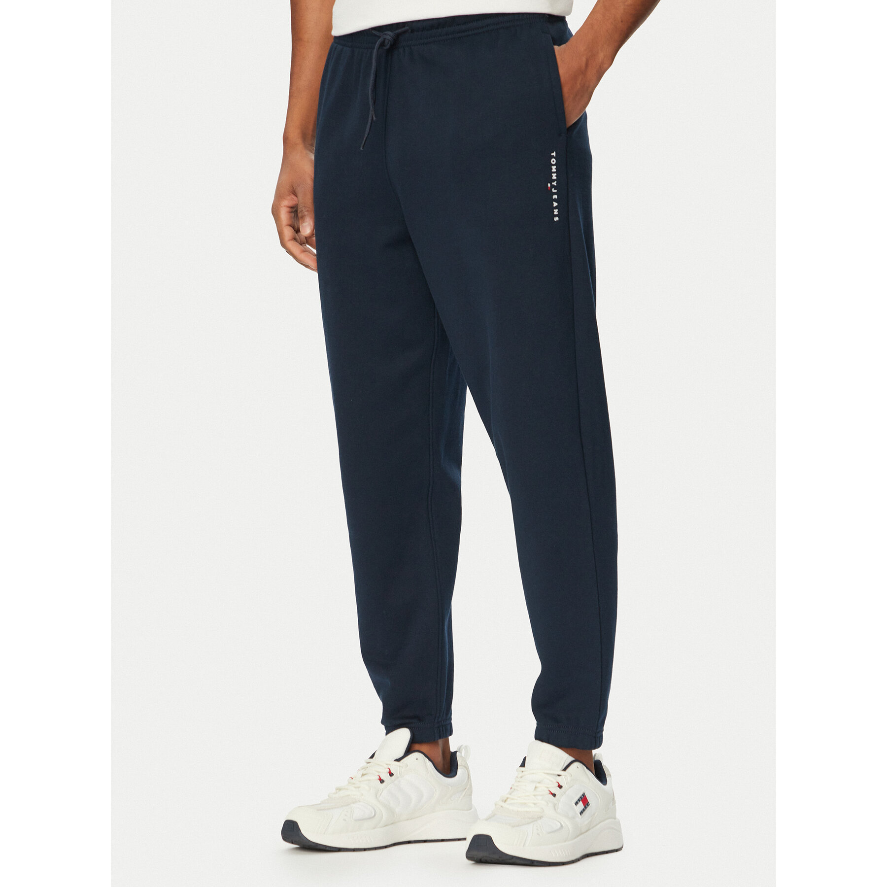 Tommy Jeans Spodnie dresowe Linear DM0DM23014 Granatowy Regular Fit