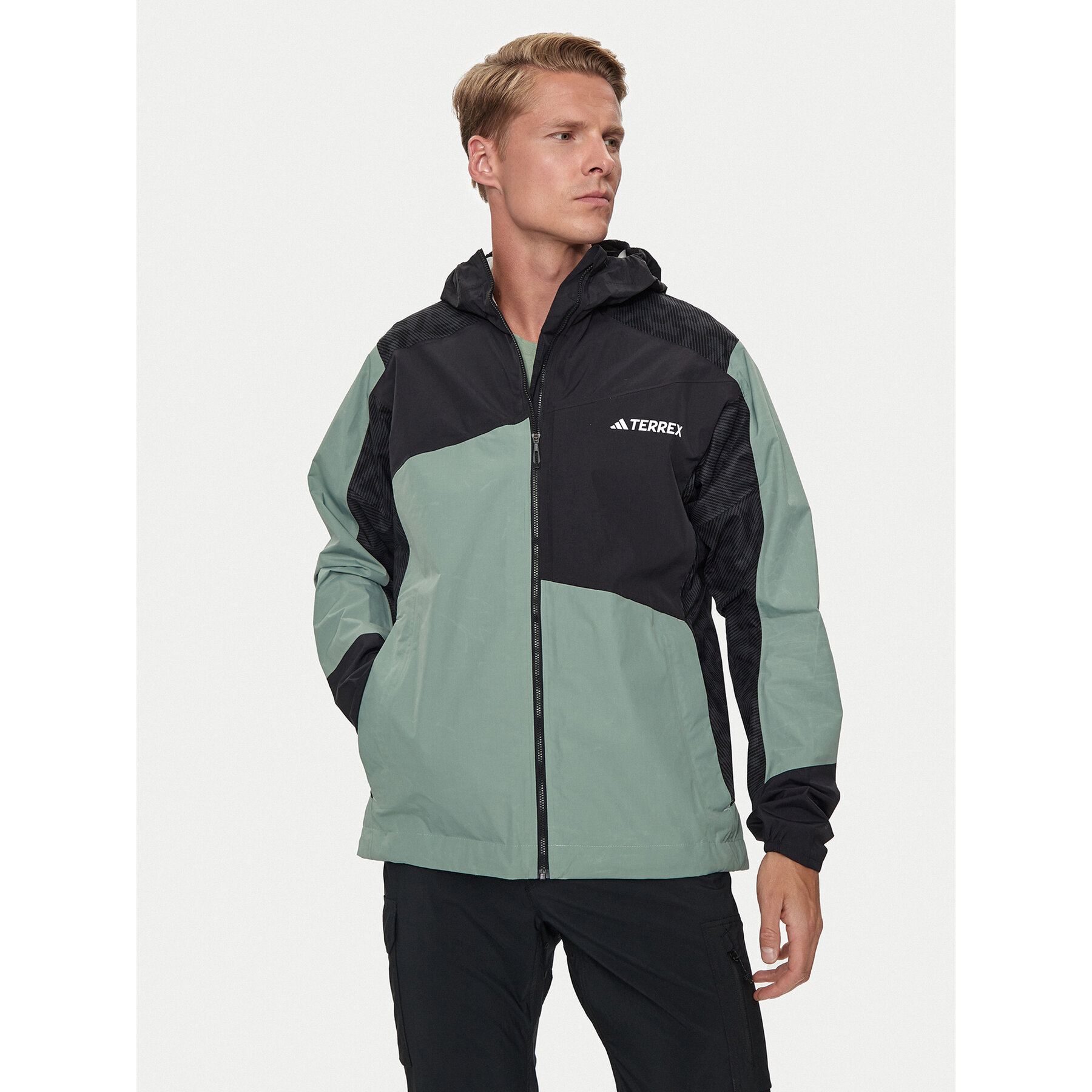 adidas Kurtka outdoor TERREX Xperior Hybrid IP1419 Zielony Slim Fit