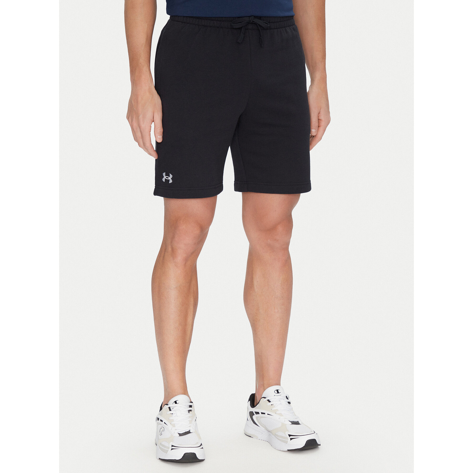 Under Armour Szorty sportowe Rival 1379779 Czarny Regular Fit