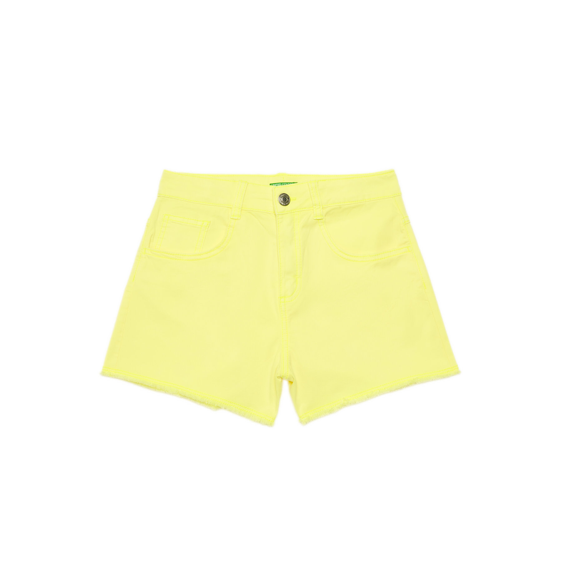 United Colors Of Benetton Szorty jeansowe 4O69C9040 Żółty Regular Fit