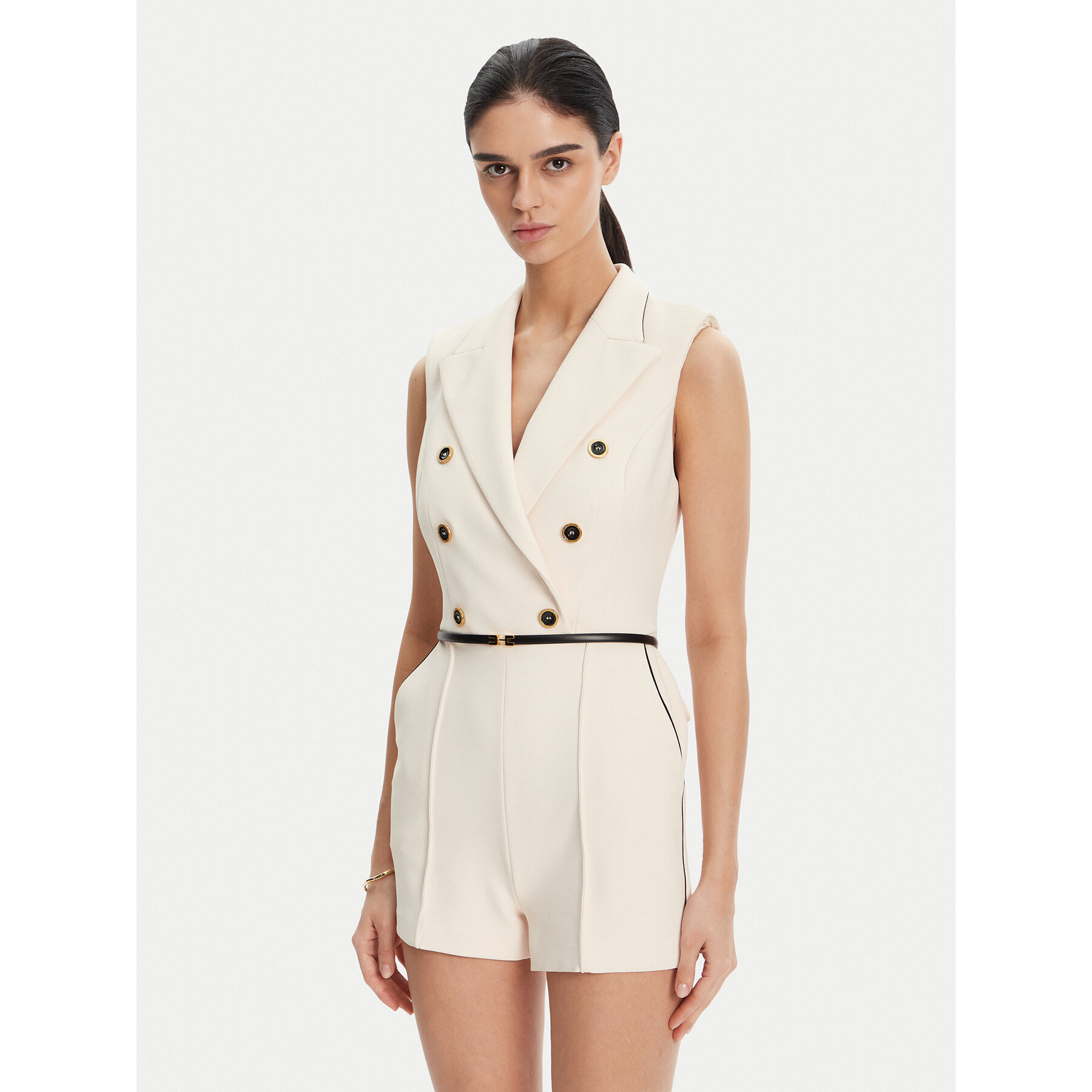 Elisabetta Franchi Kombinezon TU-T45-51E2 Beżowy Regular Fit