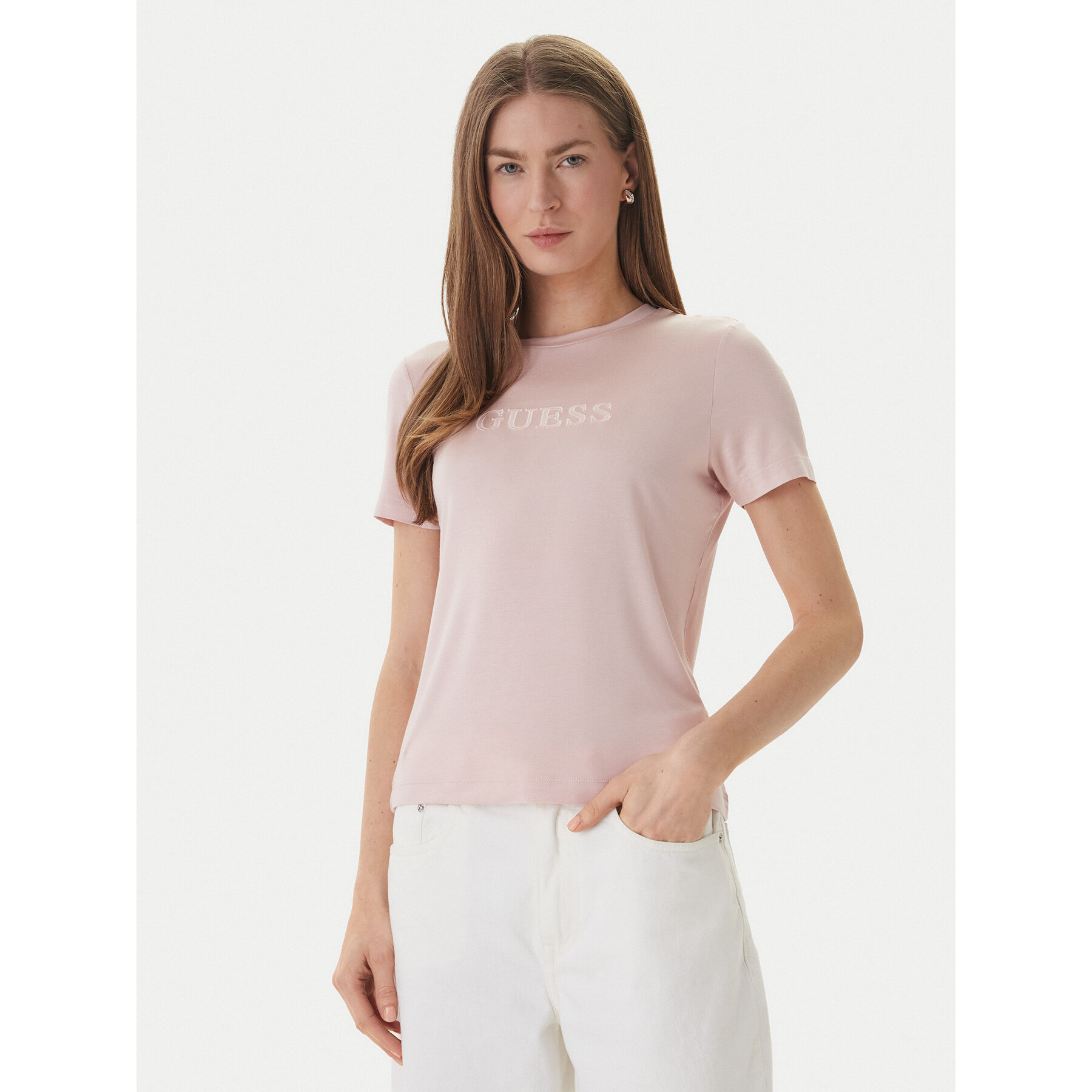 Guess T-Shirt O6GI00 KBF92 Różowy Regular Fit