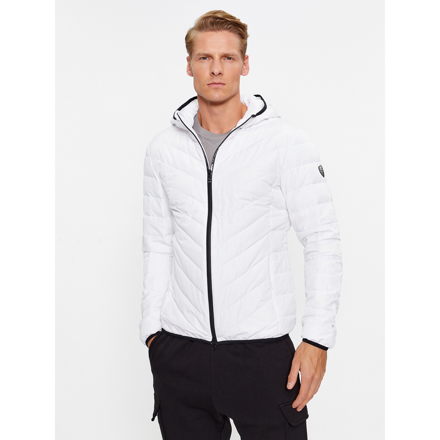EA7 Emporio Armani Kurtka puchowa 8NPB14 PNE1Z 1100 Biały Regular Fit
