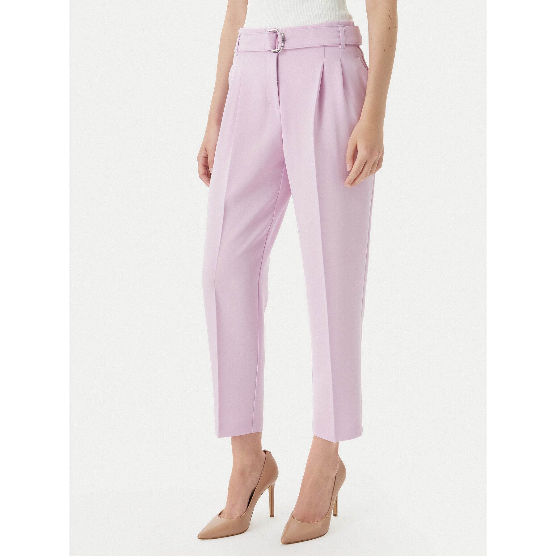 BOSS Spodnie materiałowe Tapiah 50490037 Fioletowy Regular Fit
