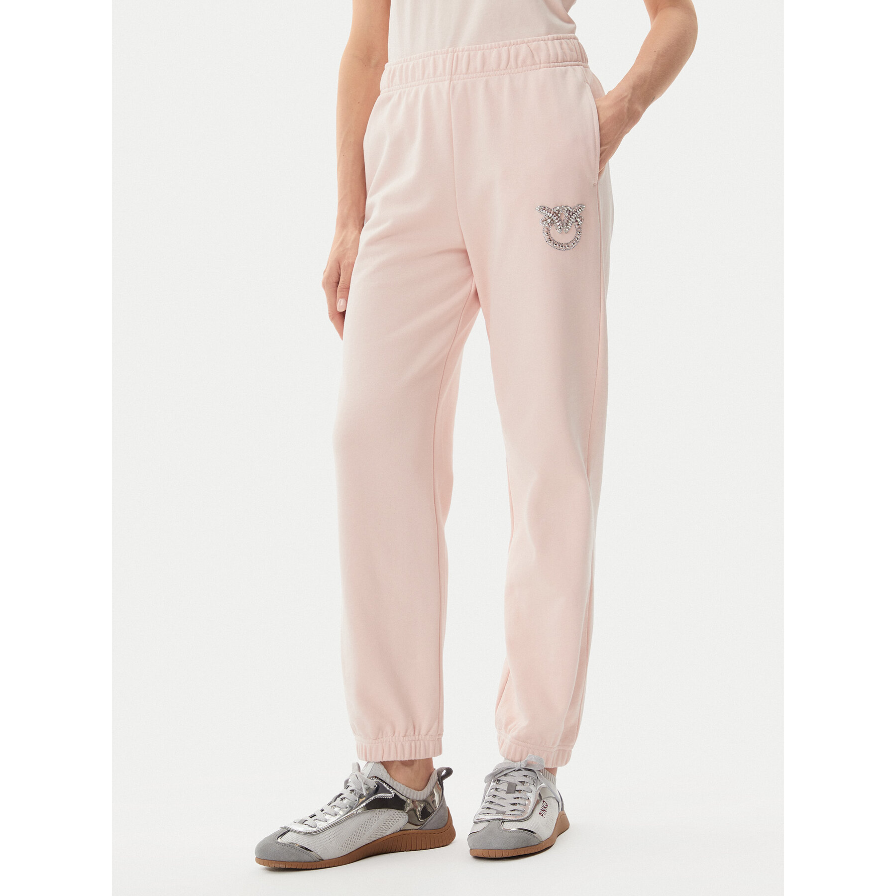 PINKO Spodnie dresowe Plumcake 104790 A2G8 Różowy Regular Fit