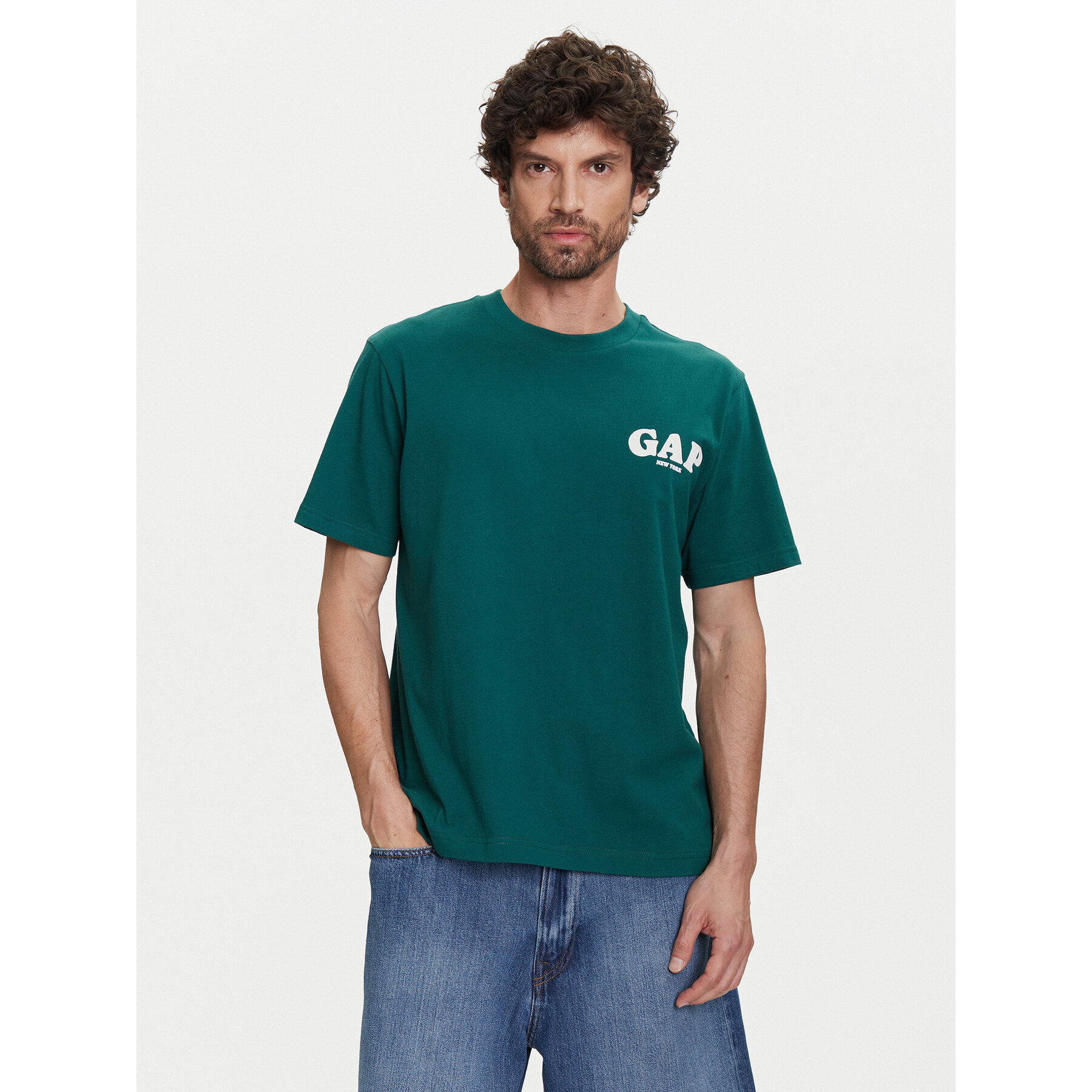 Gap T-Shirt 768925-02 Zielony Regular Fit