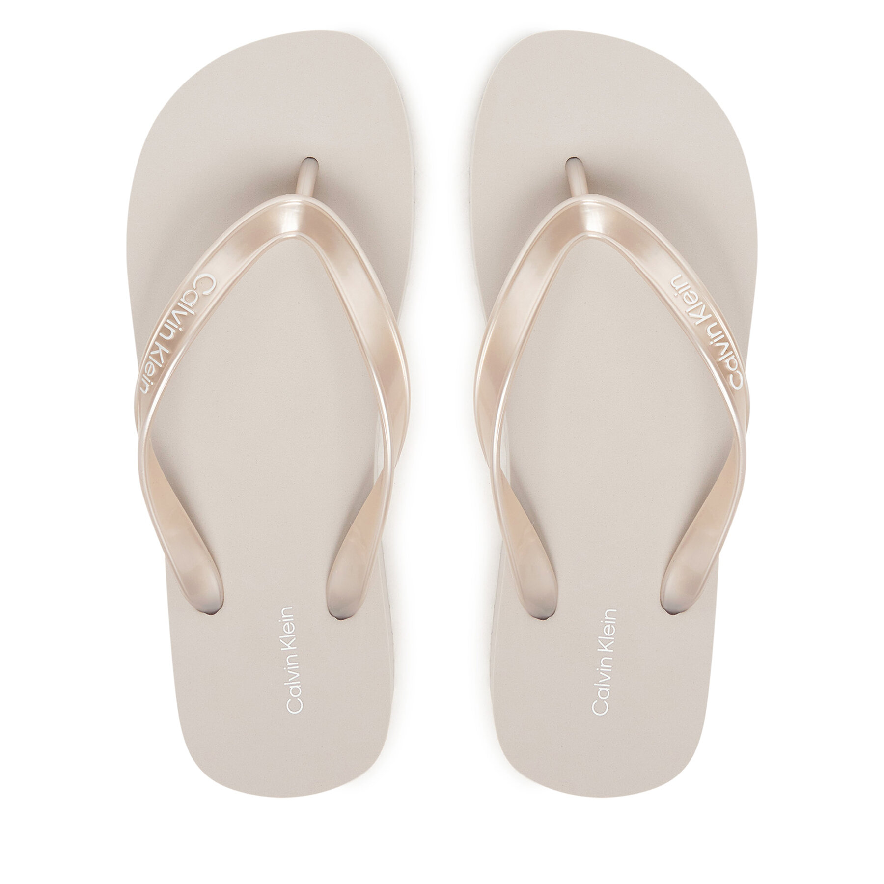 Calvin Klein Japonki Flatform Flip Flop Met Tpu HW0HW03120 Srebrny
