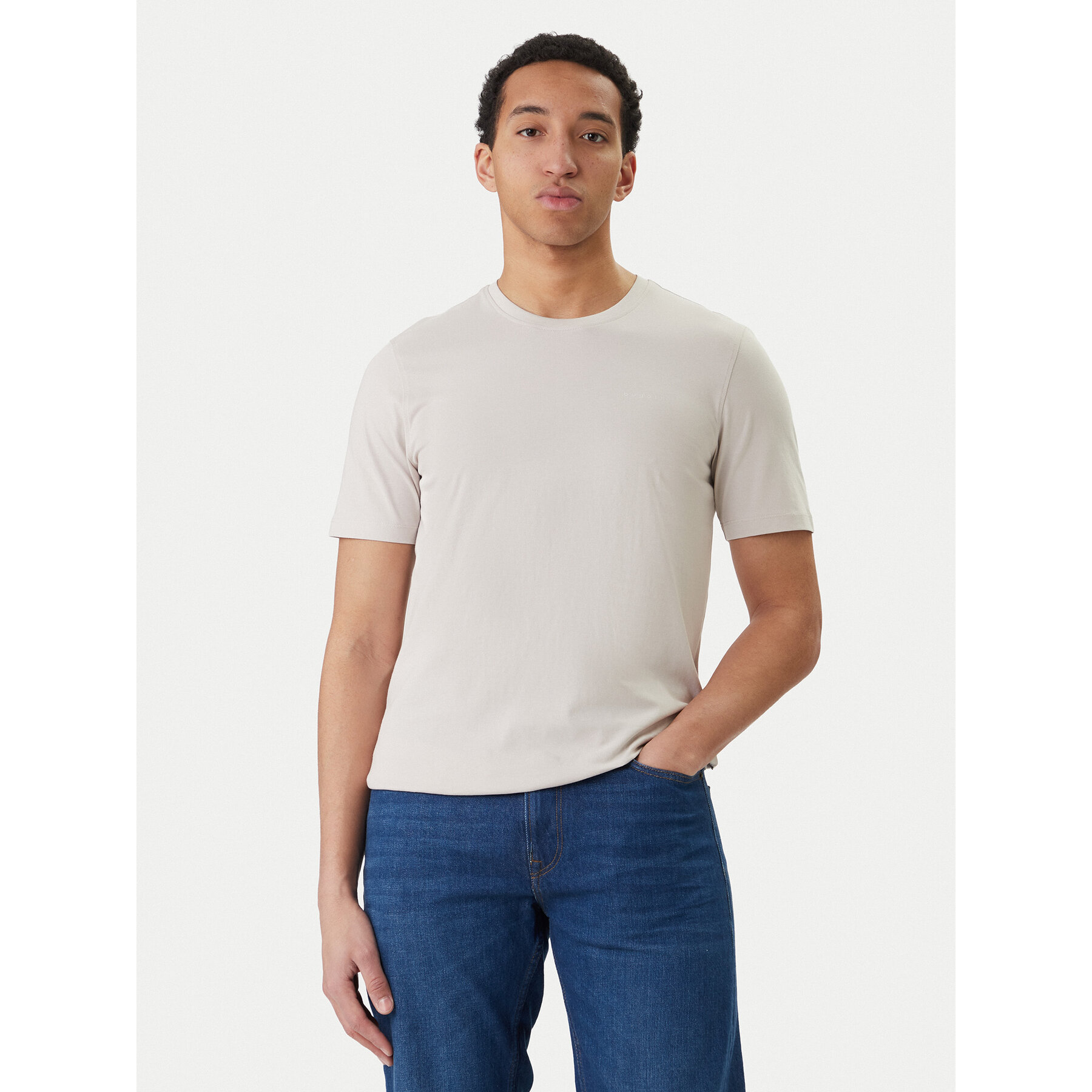 Bugatti T-Shirt 8350-15040E Beżowy Regular Fit