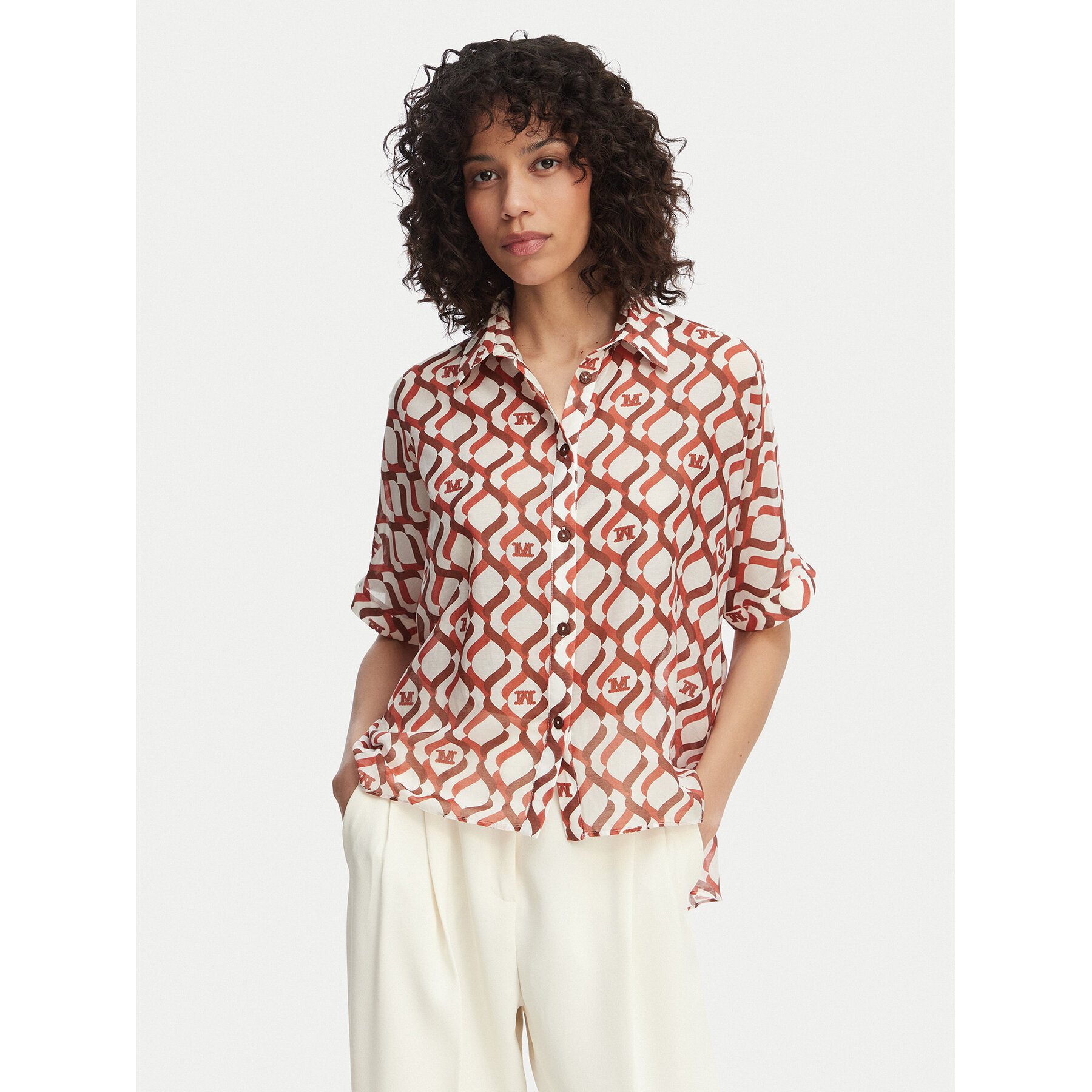 Max Mara Beachwear Koszula Ariete 2616111049 Kolorowy Regular Fit