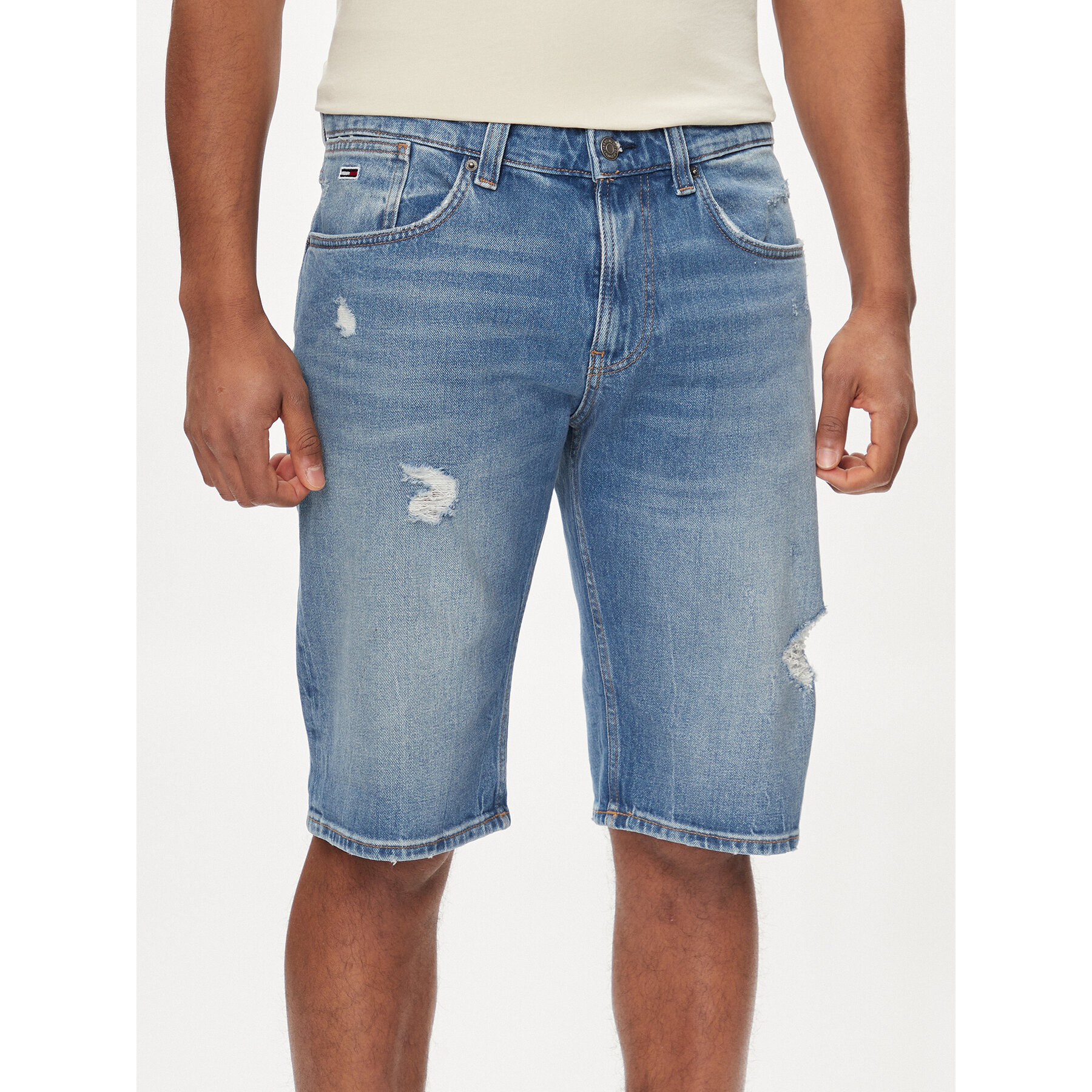 Tommy Jeans Szorty jeansowe Ronnie DM0DM18794 Niebieski Slim Fit