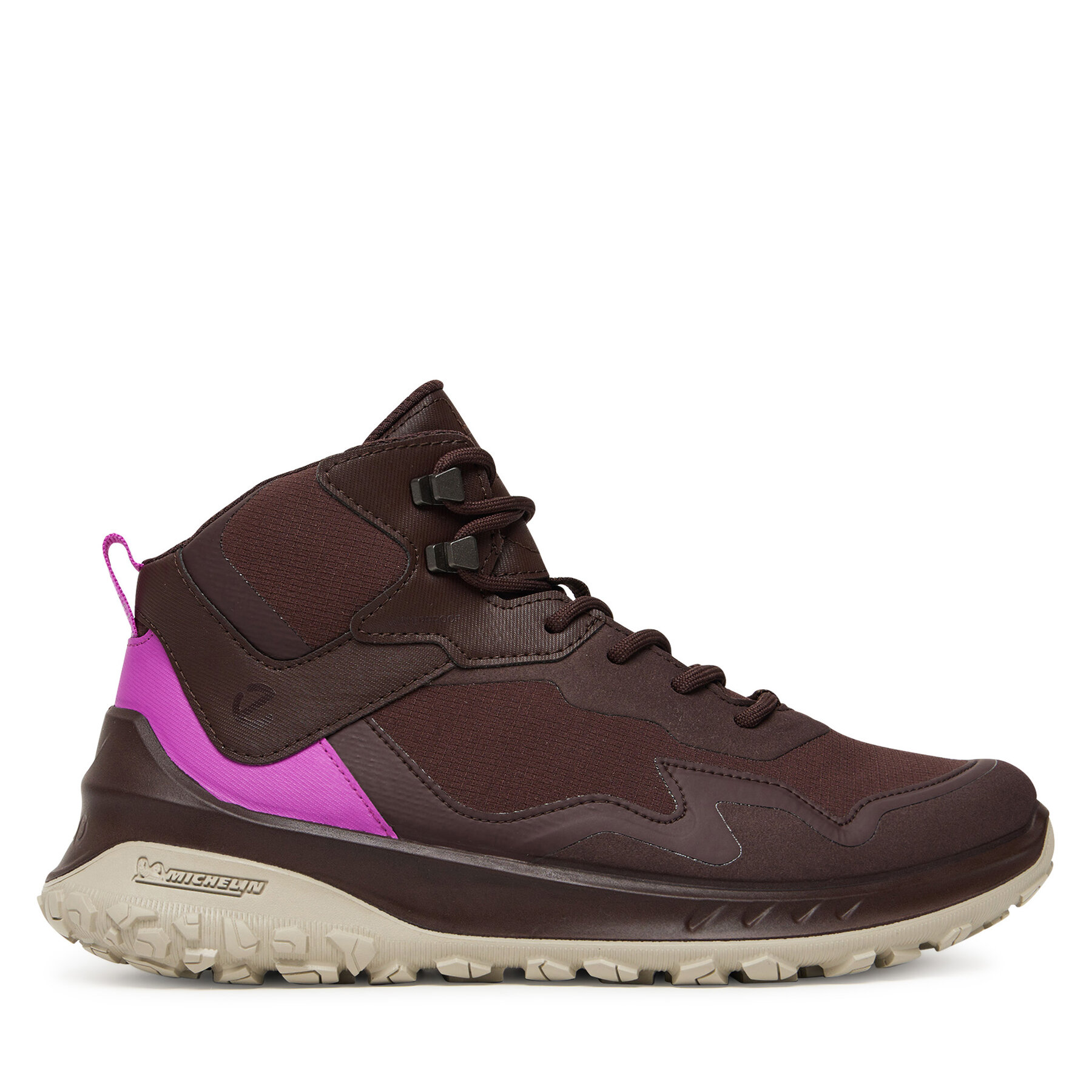ECCO Sneakersy W Tex Mid Wp 82432361411 Brązowy