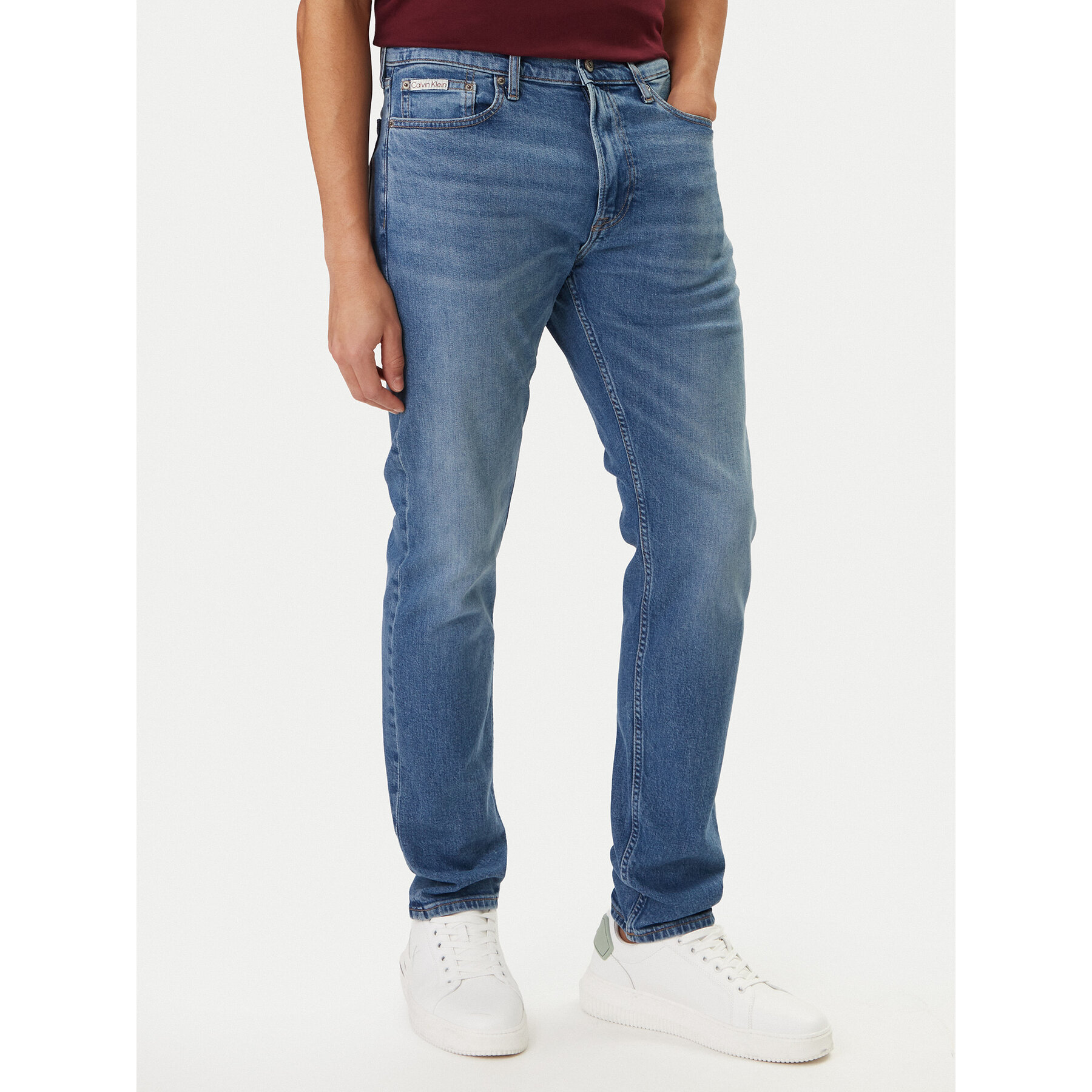 Calvin Klein Jeans Jeansy LV04RF949G Niebieski Tapered Fit