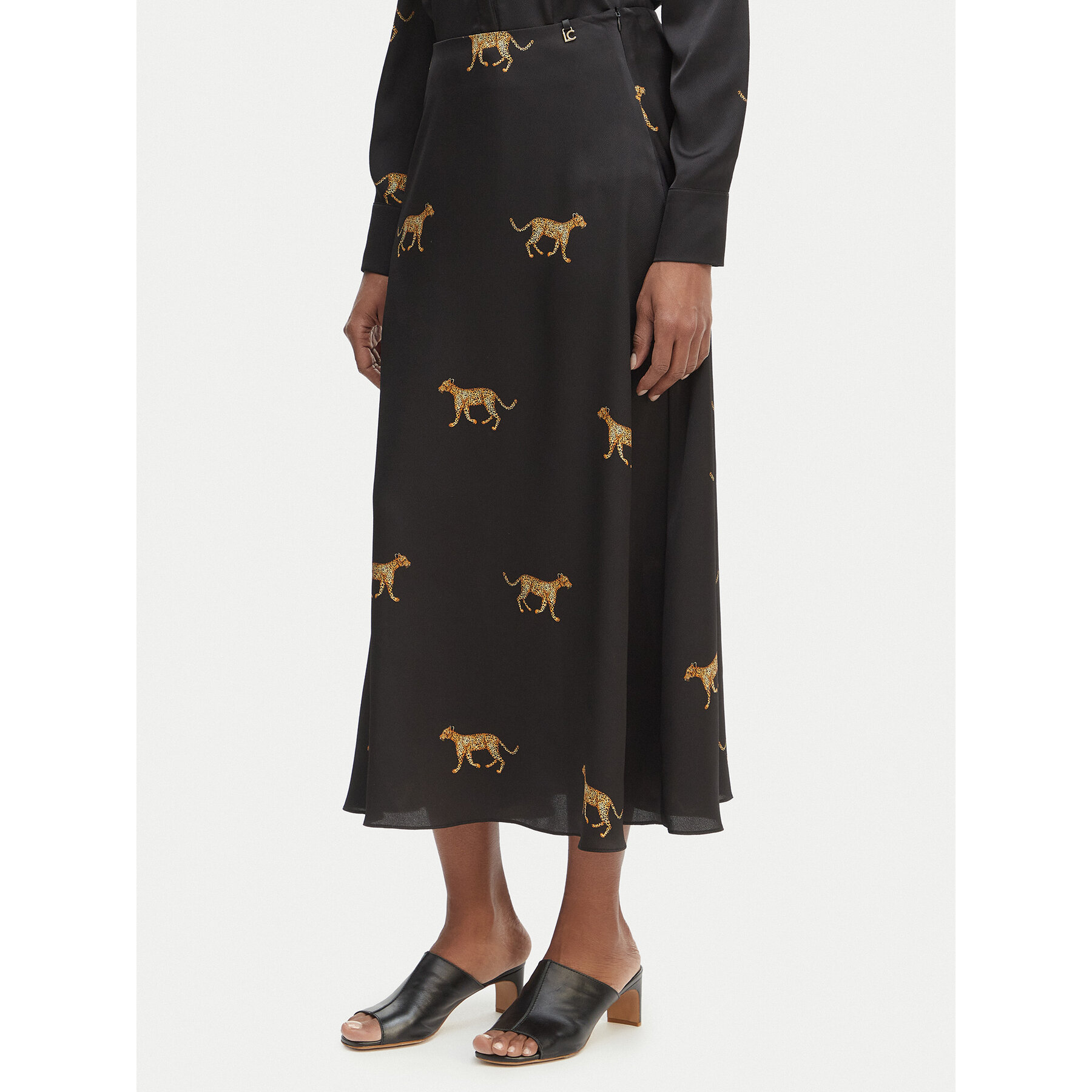 LOLA CASADEMUNT Spódnica maxi LS2608008 Czarny Regular Fit