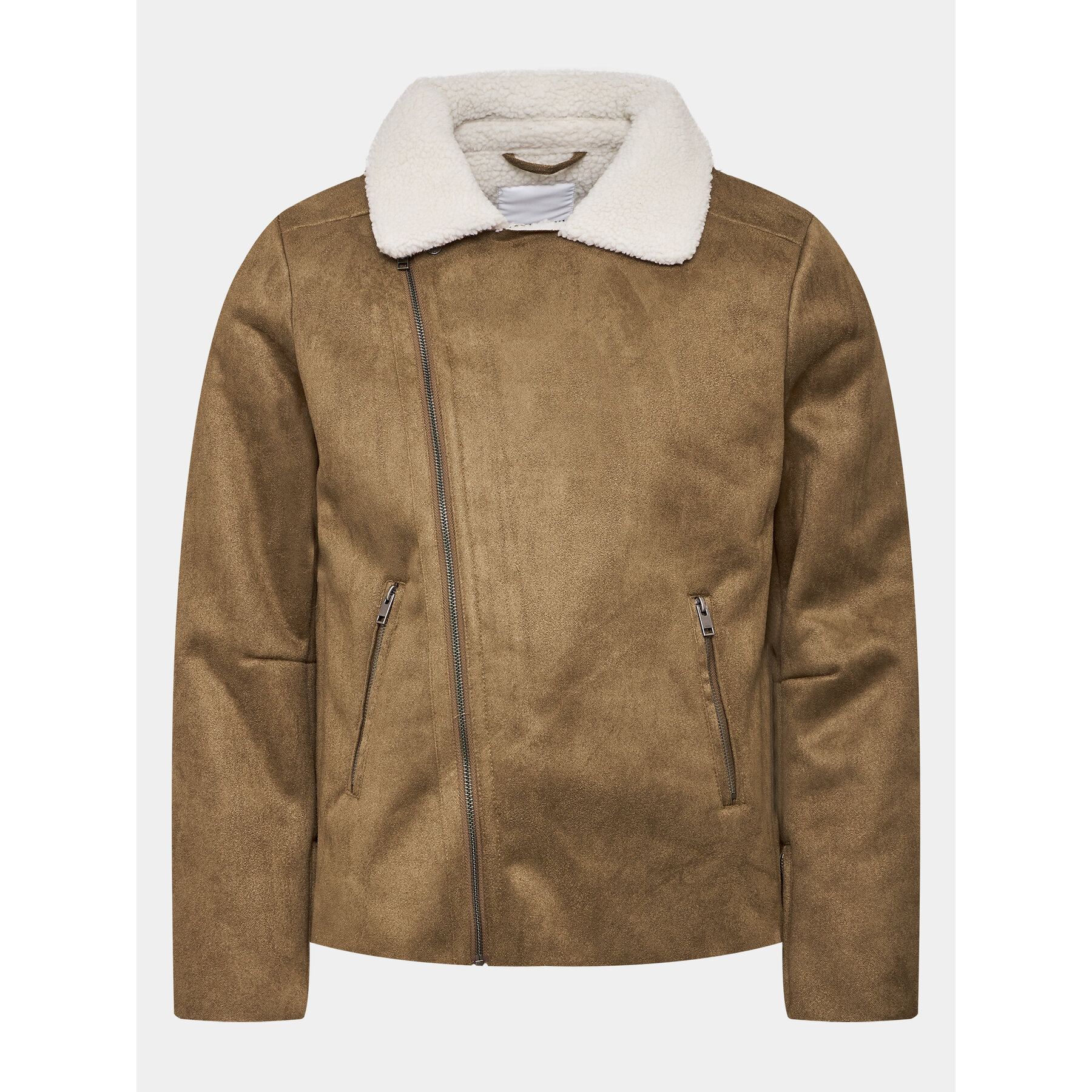 Lindbergh Kurtka z imitacji skóry 30-30053A Brązowy Slim Fit