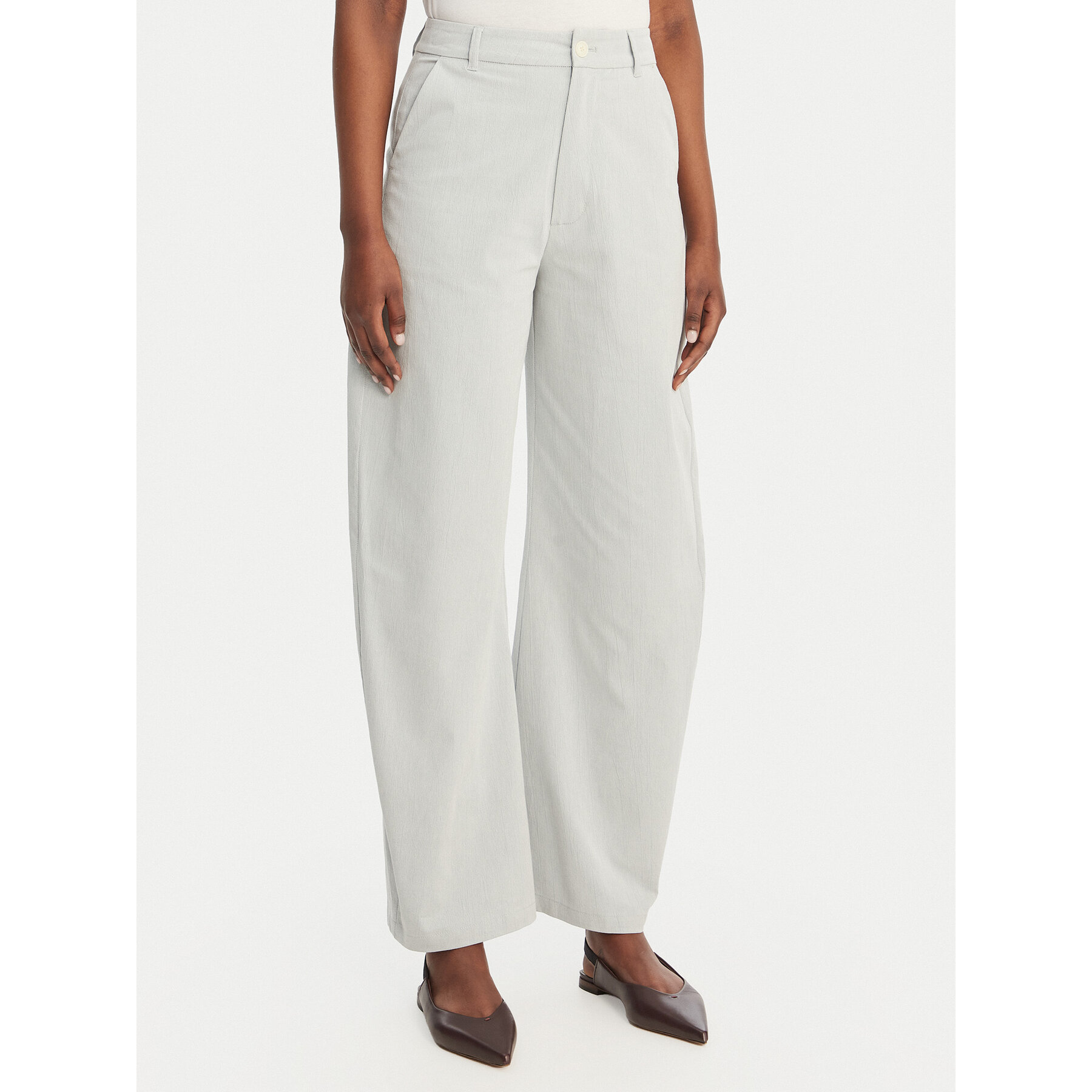 Eleh Spodnie materiałowe SS260146 Błękitny Regular Fit